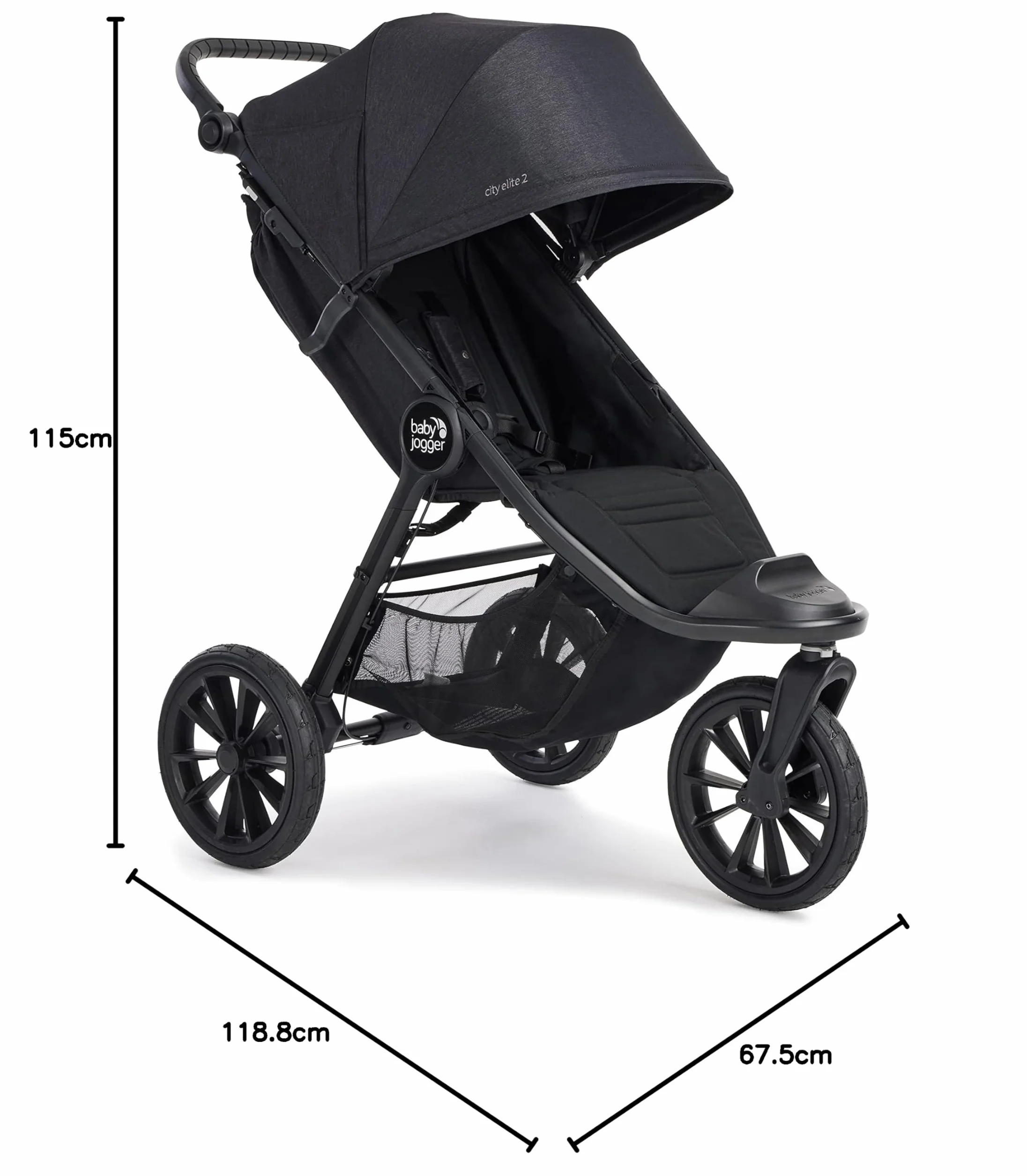 Baby Jogger 2149194 Wózek Dziecięcy, Czarny, ‎118,8 x 67,5 x 115 cm; 14,94 kg
