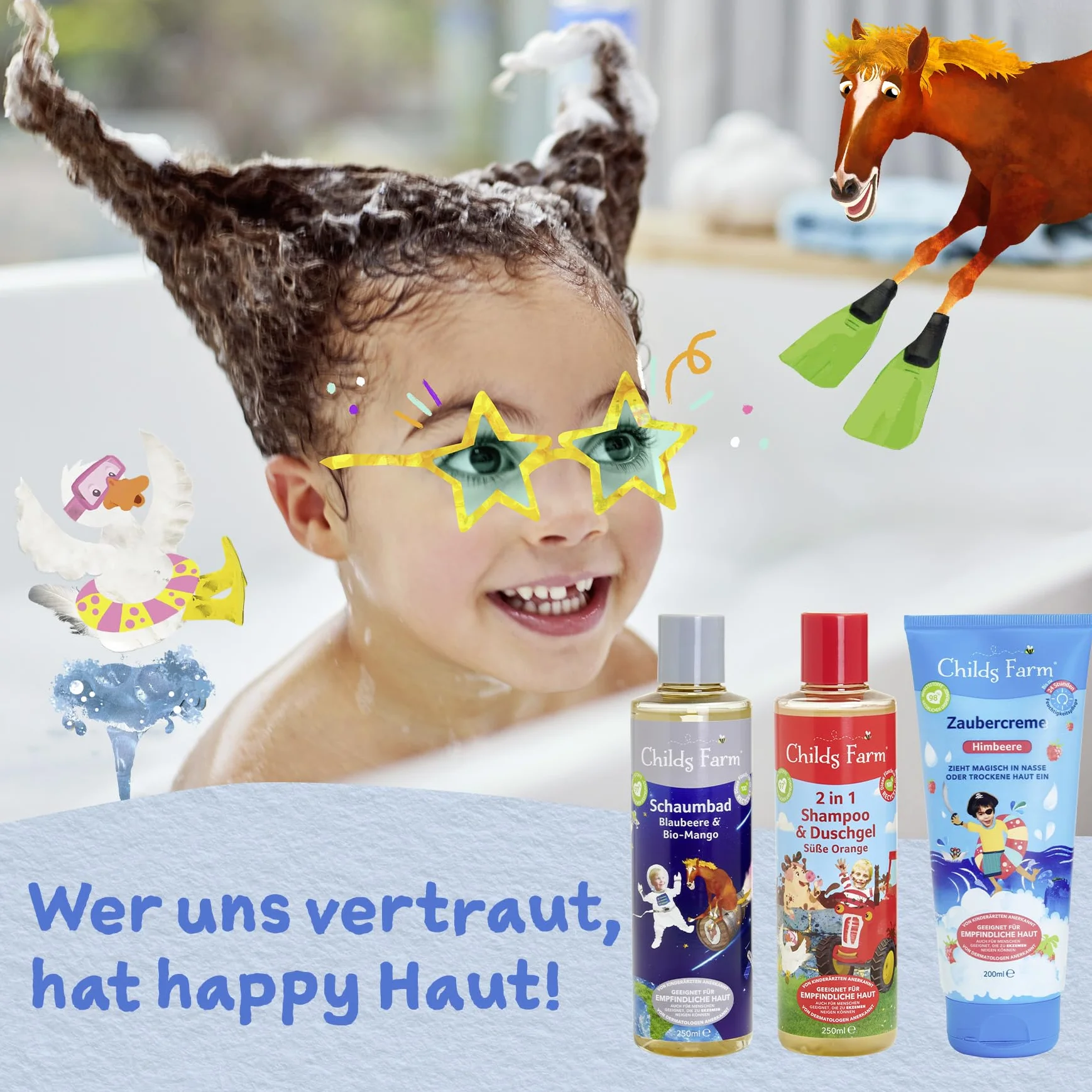 Childs Farm Szampon i żel pod prysznic dla dzieci 2 w 1 250 ml | bio słodka pomarańcza | delikatnie czyści | nadaje się do skóry suchej, wrażliwej i skłonnej do atopowego zapalenia skóry