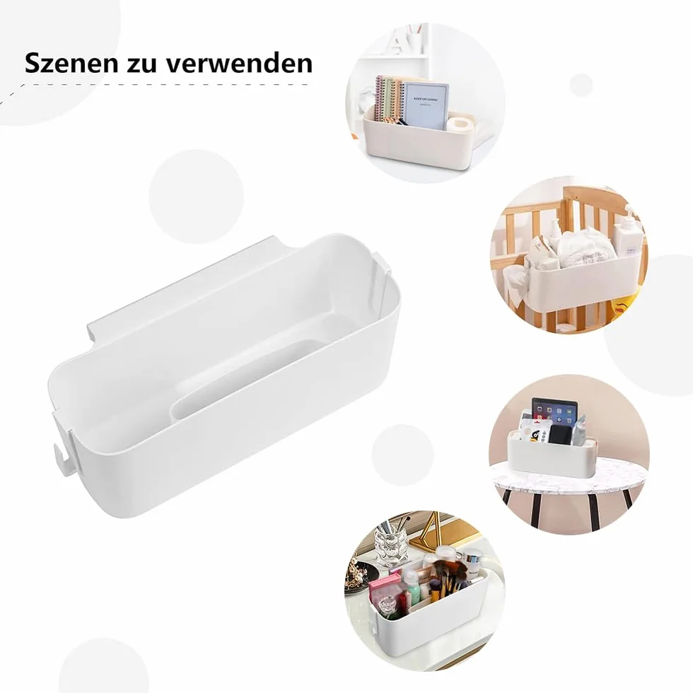 Kongming 2-częściowy organizer na łóżko wiszący, wytrzymały wiszący organizer na łóżko kosz do przechowywania wytrzymały organizer na łóżko aufbewahrungskorb Bettablage Betttasche