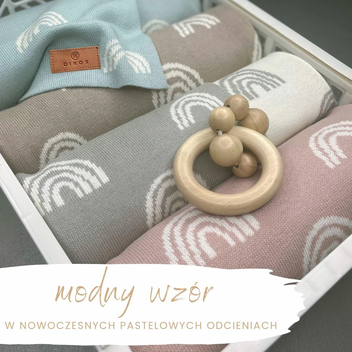 Babydecke Baumwolle rosa Regenbögen - aus 100% GOTS BIO Baumwolle (kbA kontrolliert biologischer Anbau) Mädchen Strickdecke Baby Decke Baumwolldecke Strick Kinderwagen Kuscheldecke Geschenk zur Geburt