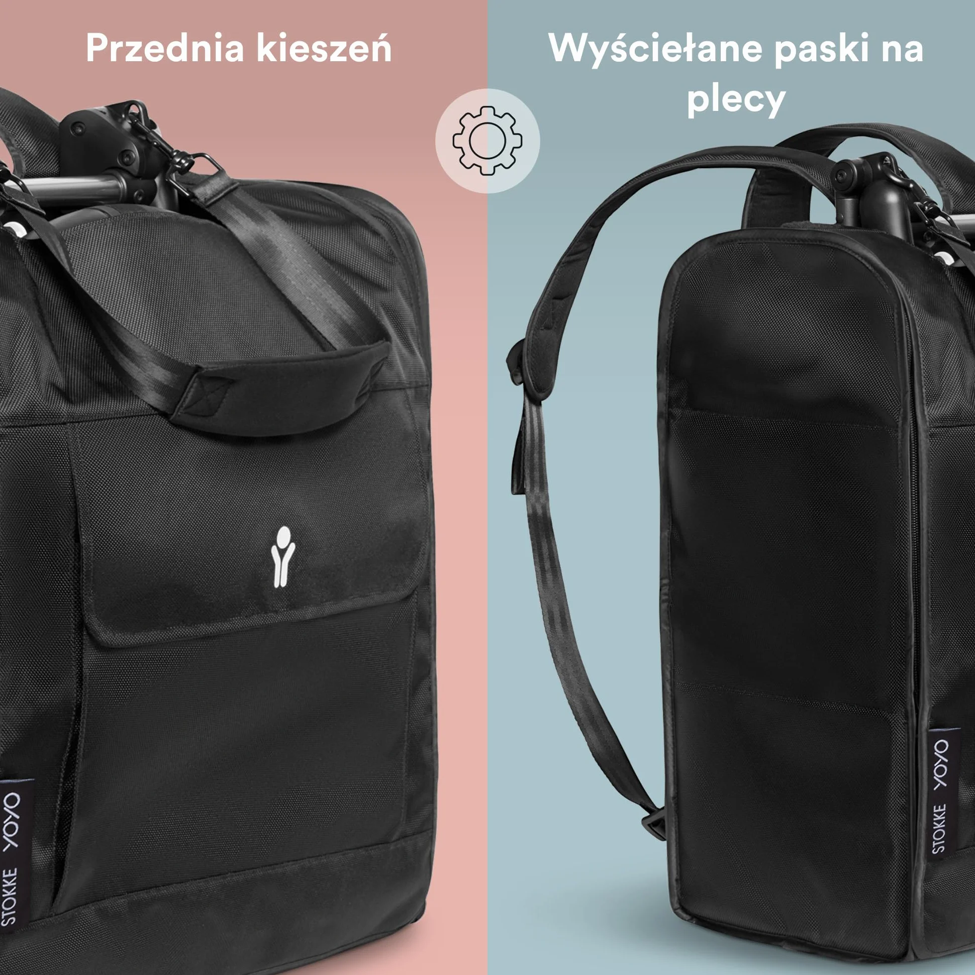 Plecak Stokke YOYO - Do przenoszenia wózka - Lekka, trwała konstrukcja - w zestawie pasek do przymocowania do walizki
