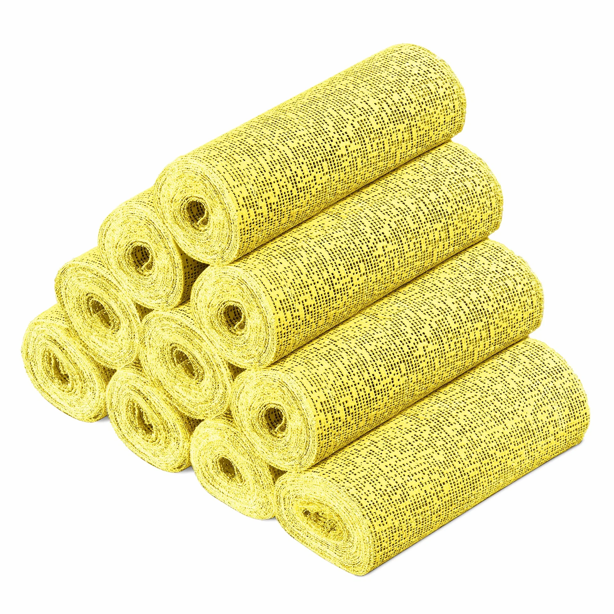 Navaris 10x Baby Belly Bandage Bandage - Zestaw drukowania gipsu mrowienia 15 x 300 cm - Bandaża wrażeń gipsowych do majsterkowania - paski tynkowe do brzucha dla niemowląt - żółty