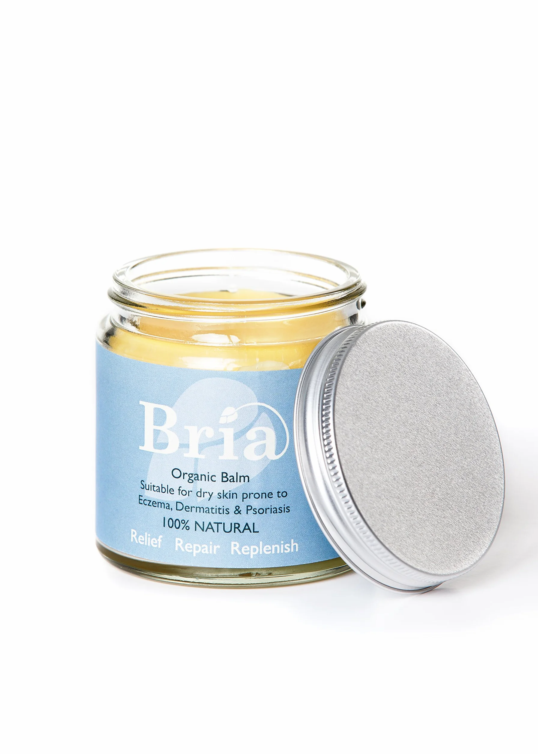 Bria 100% naturalny organiczny kojący balsam do skóry skłonnej do egzemy i suchej, odpowiedni dla dorosłych, dzieci i niemowląt, bez zapachu, 120 ml