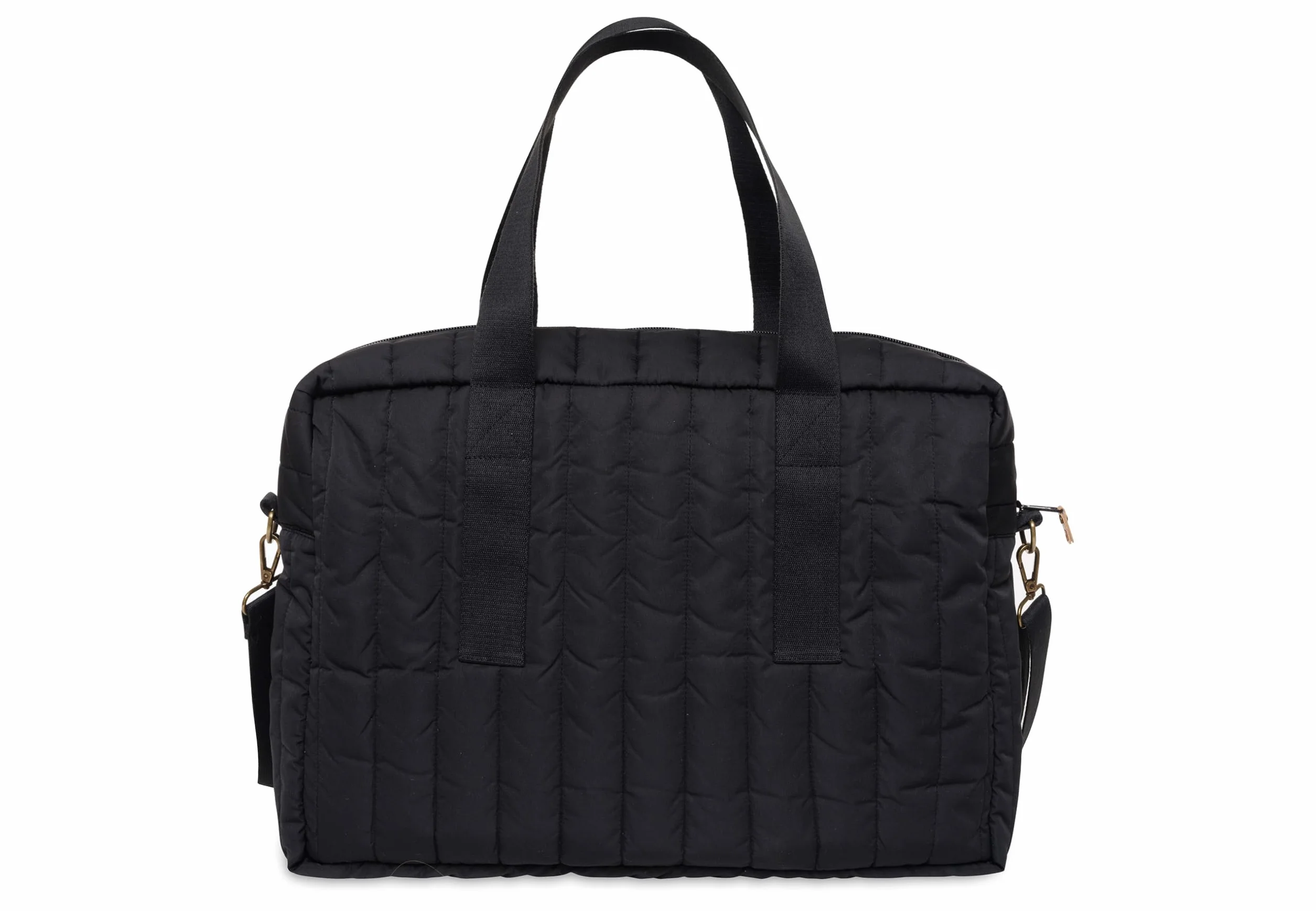 Jollein Torba do przewijania Puffed Moos – Black – wodoodporna – torba do wózka dziecięcego – wielofunkcyjna – czarna, czarny, Współczesny