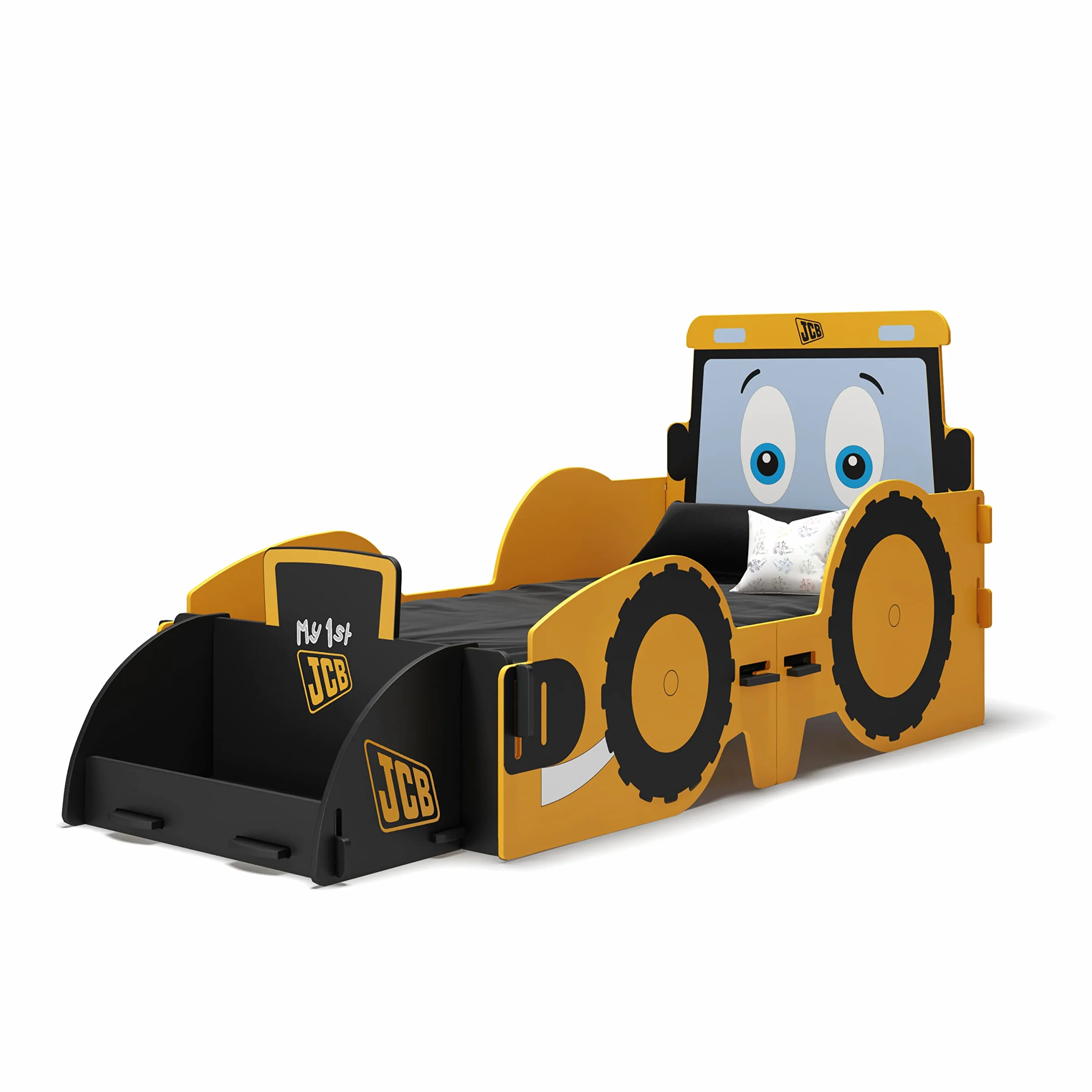 JCB Łóżko dla Dzieci Rama Pomarańczowe Meble Sypialniane