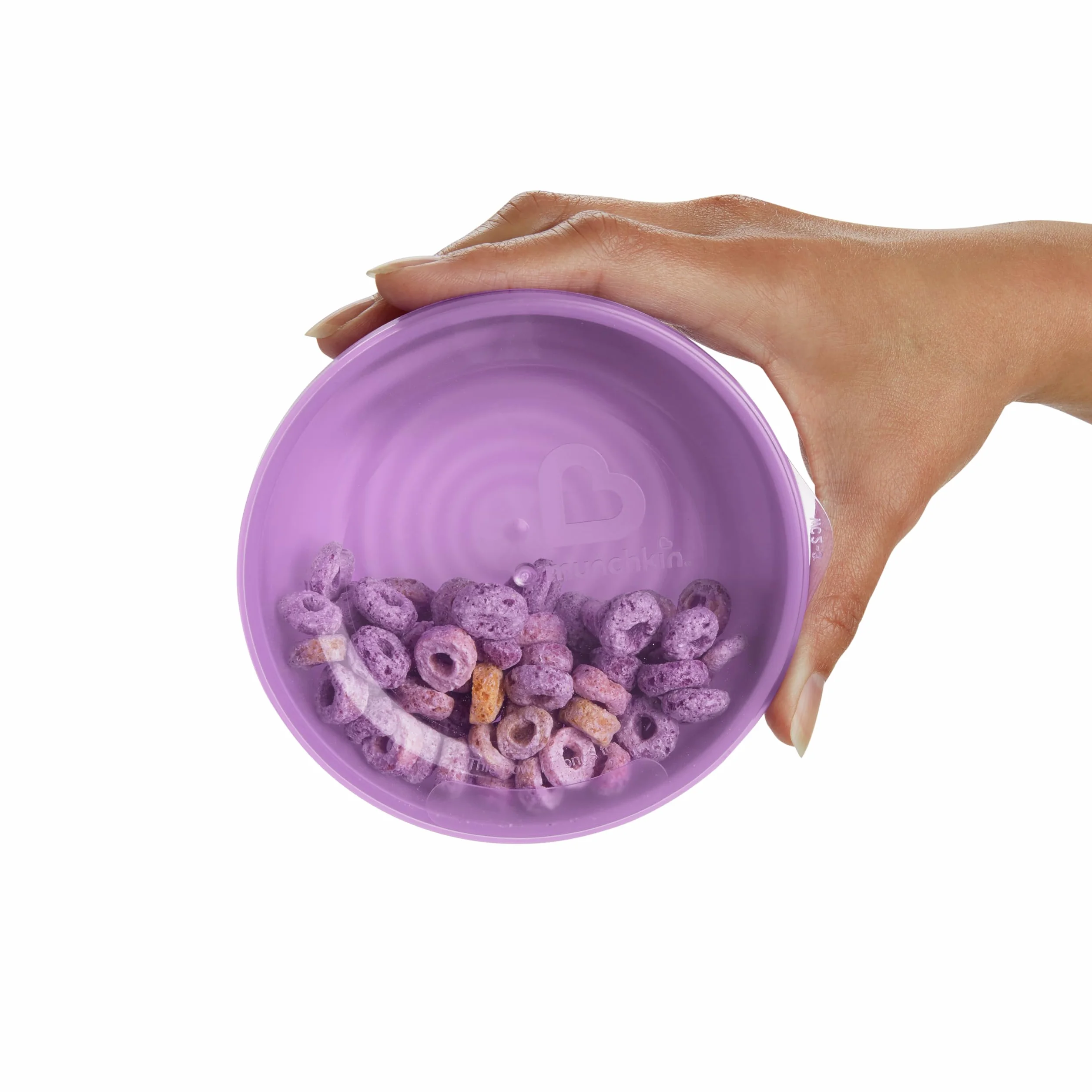 Munchkin Miski dla Dzieci z Pokrywkami Love A Bowl, Jasne, Plastikowe, Miseczki do Karmienia Niemowląt, Pojemniki na Żywność, Można Myć w Zmywarce, 4 Sztuki, Wielokolorowe