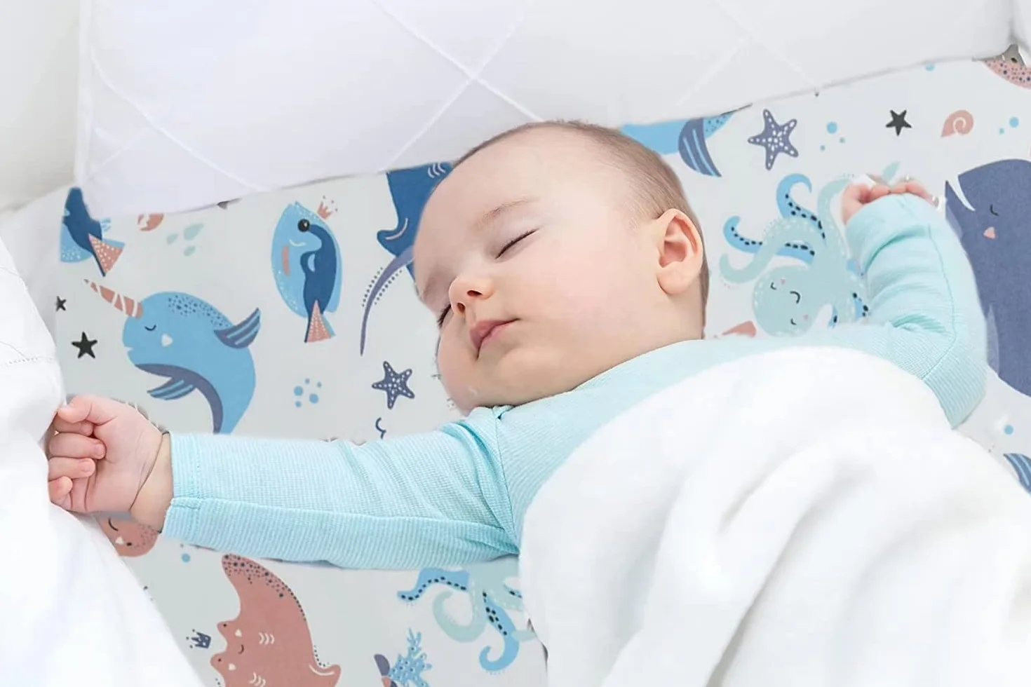 Prześcieradło na łóżko dziecięce 120x60 cm bawełna hipoalergiczne elastyczne