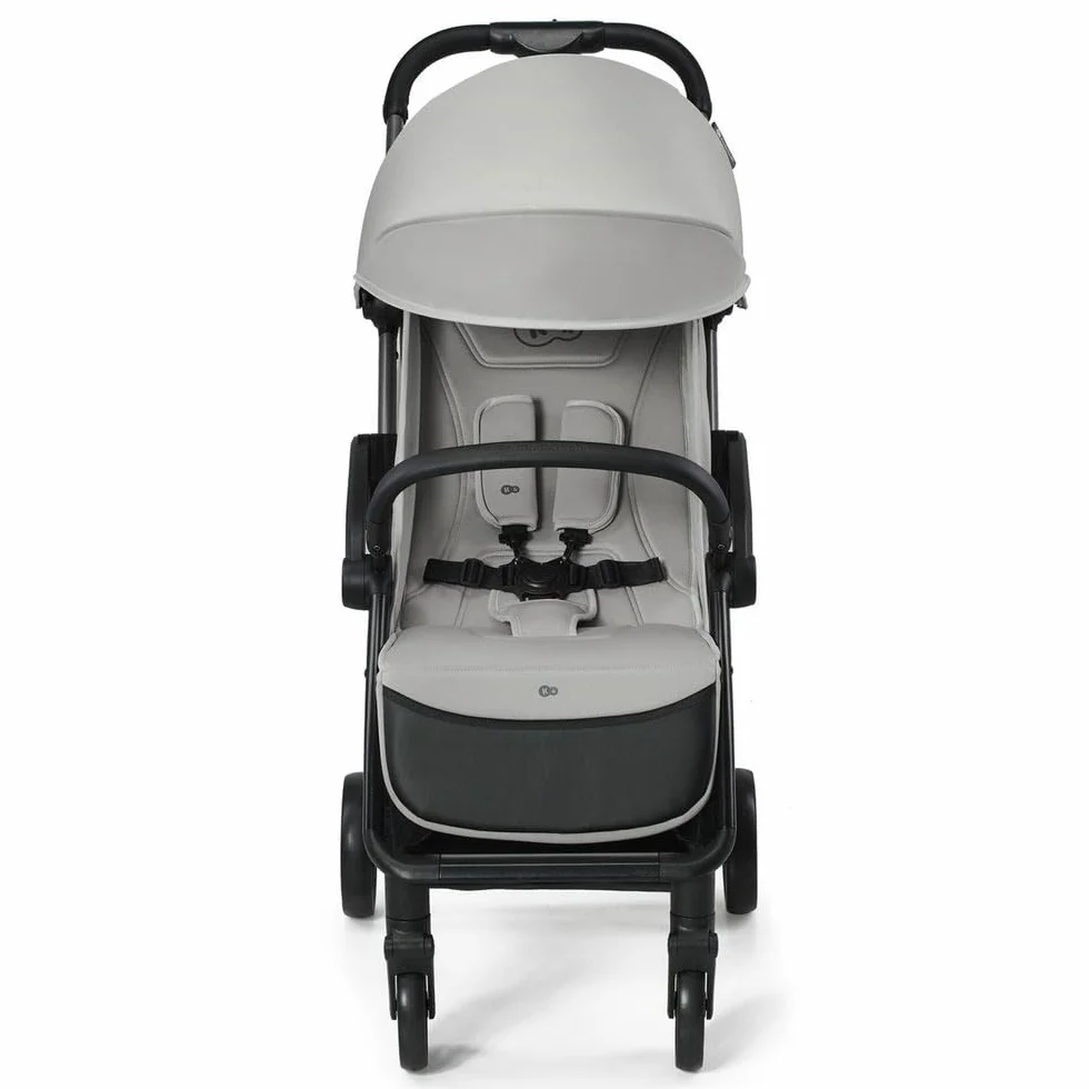 Kinderkraft APINO Lekka Spacerówka, Wózek dziecięcy, Idealny na podróż, AUTO FOLDING, Składany, Kompaktowy, Lekki, Tylko 7,5kg, Wodoodporna budka, Regulacja oparcia, obciążenie do 24kg, Szary