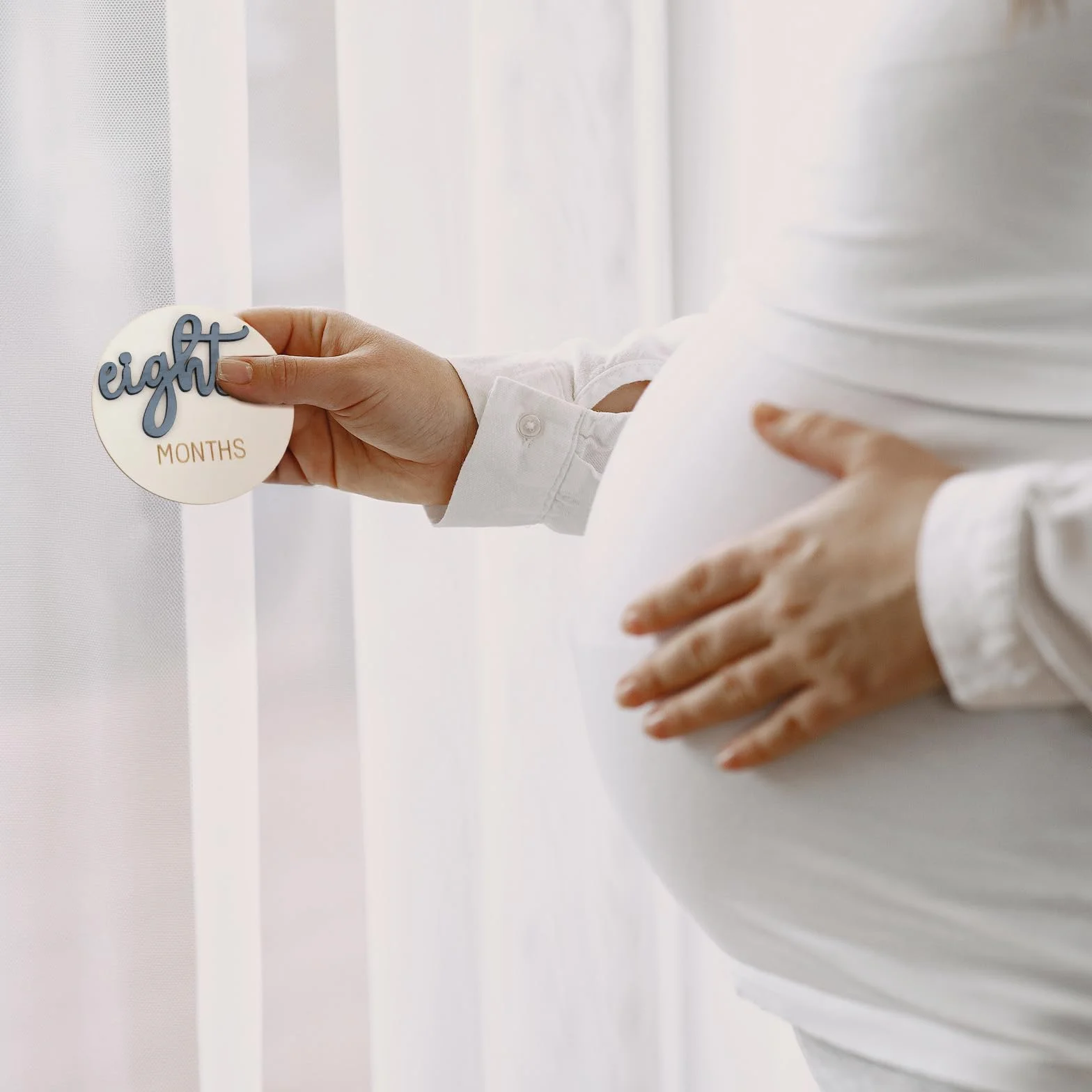 Drewniane kartki z kamieniami milowymi dla niemowląt – 6 szt. drewnianych kartek na miesiące w wieku 1-12 miesięcy, idealne na karty z kamieniami milowymi, idealne dla rodziców i przyszłych