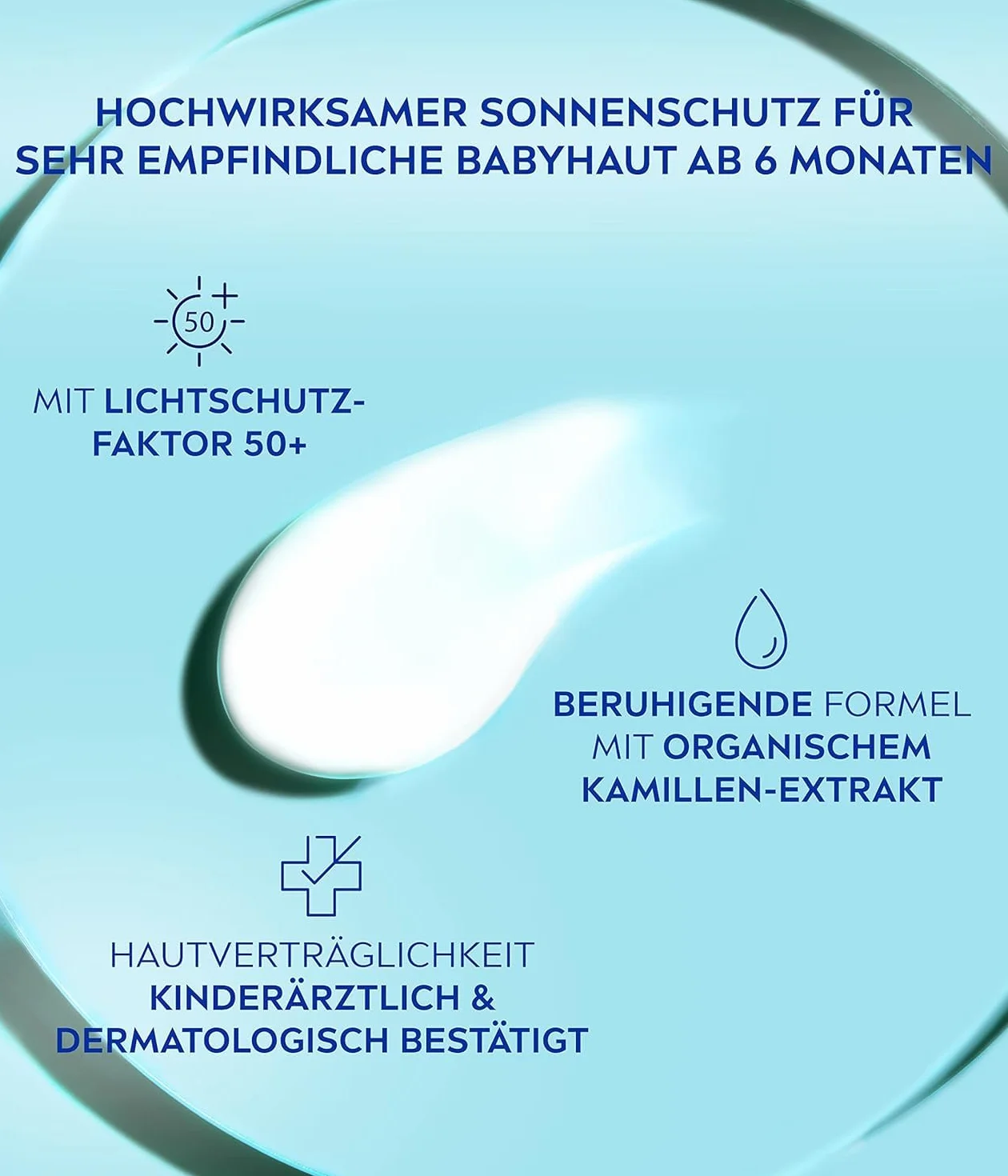 NIVEA SUN Kids Sensitiv ochrona i pielęgnacja mleczko do opalania SPF 50+ (200 ml), bardzo wodoodporny krem przeciwsłoneczny z SPF 50+, balsam do opalania dla wrażliwej skóry dziecka
