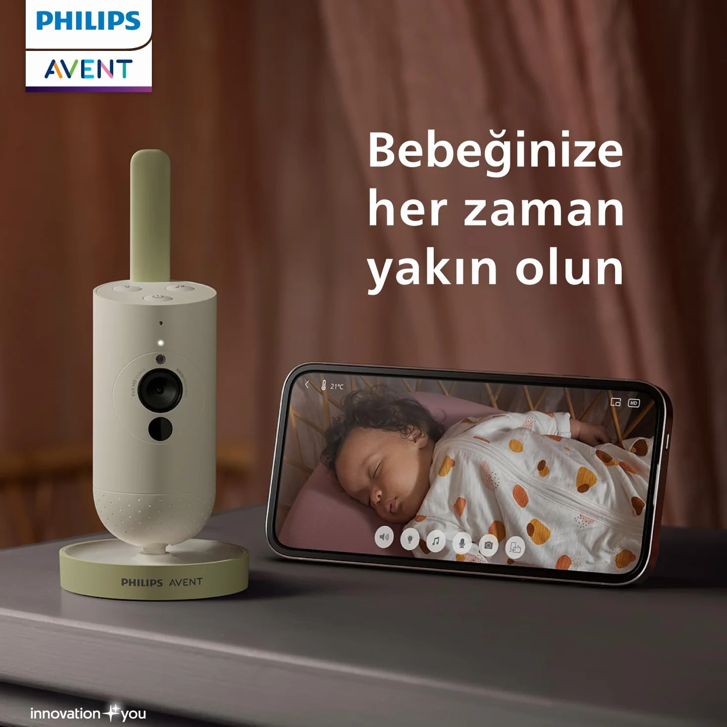 Philips SCD643/26 Elektroniczna Niania, Szary/Zielony, ‎24 x 10 x 8 cm