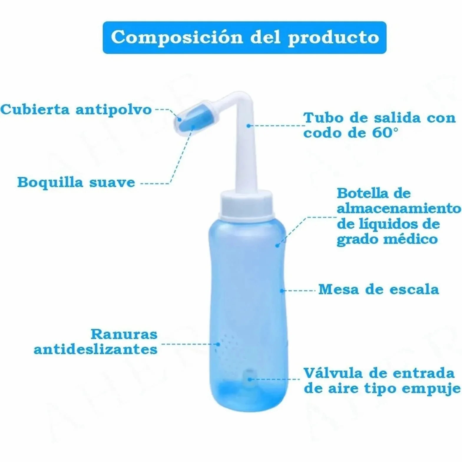 Neti Pot, zestaw do płukania nosa do mycia nosa, butelka do płukania nosa 300 ml środek do czyszczenia nosa do systemu nawadniania nosa dla dzieci dorosłych