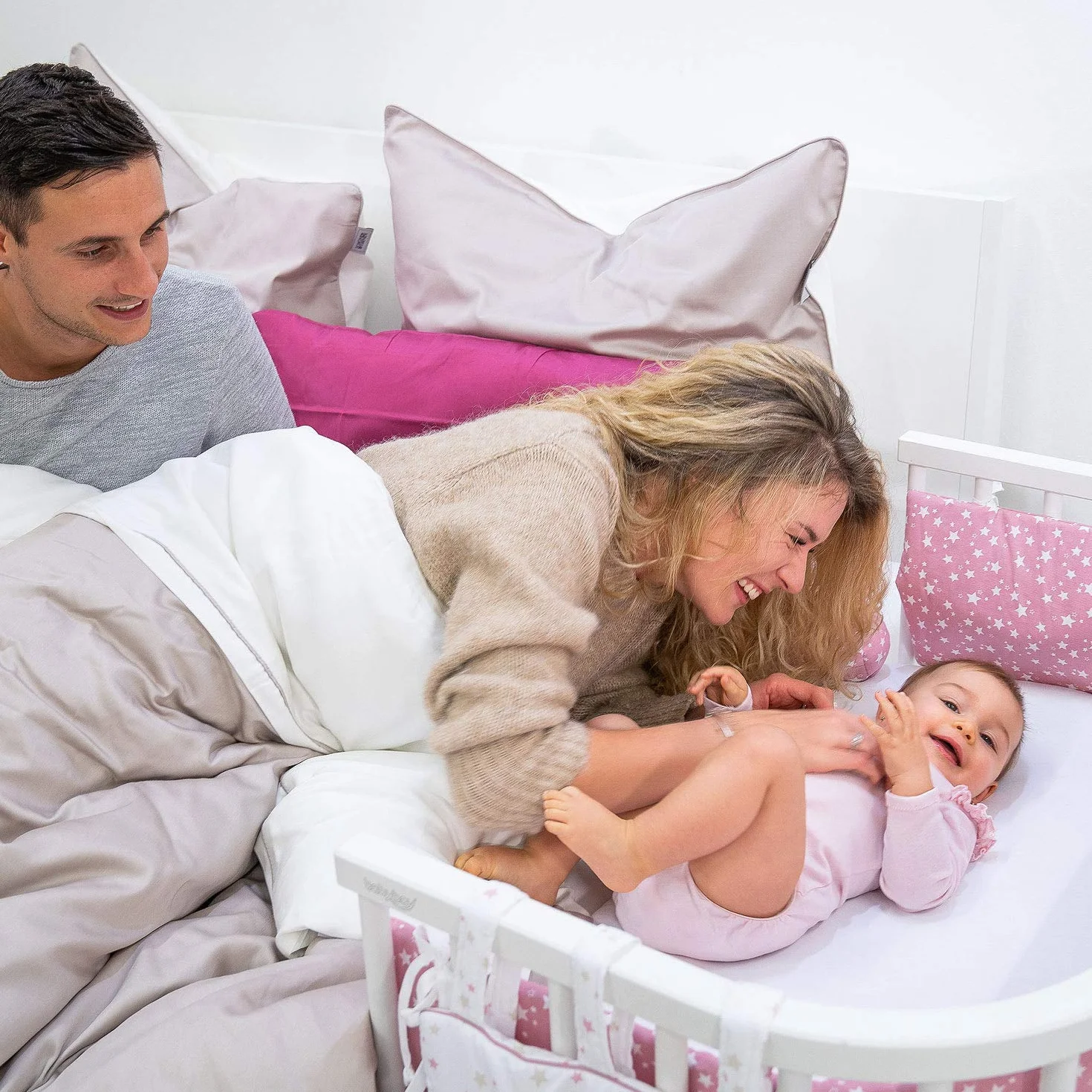 babybay Jersey prześcieradło z gumką Deluxe z membraną pasuje do modeli Maxi, Midi, Boxspring, Comfort i Comfort Plus, białe, 89 x 50 cm (pojedyncze opakowanie)