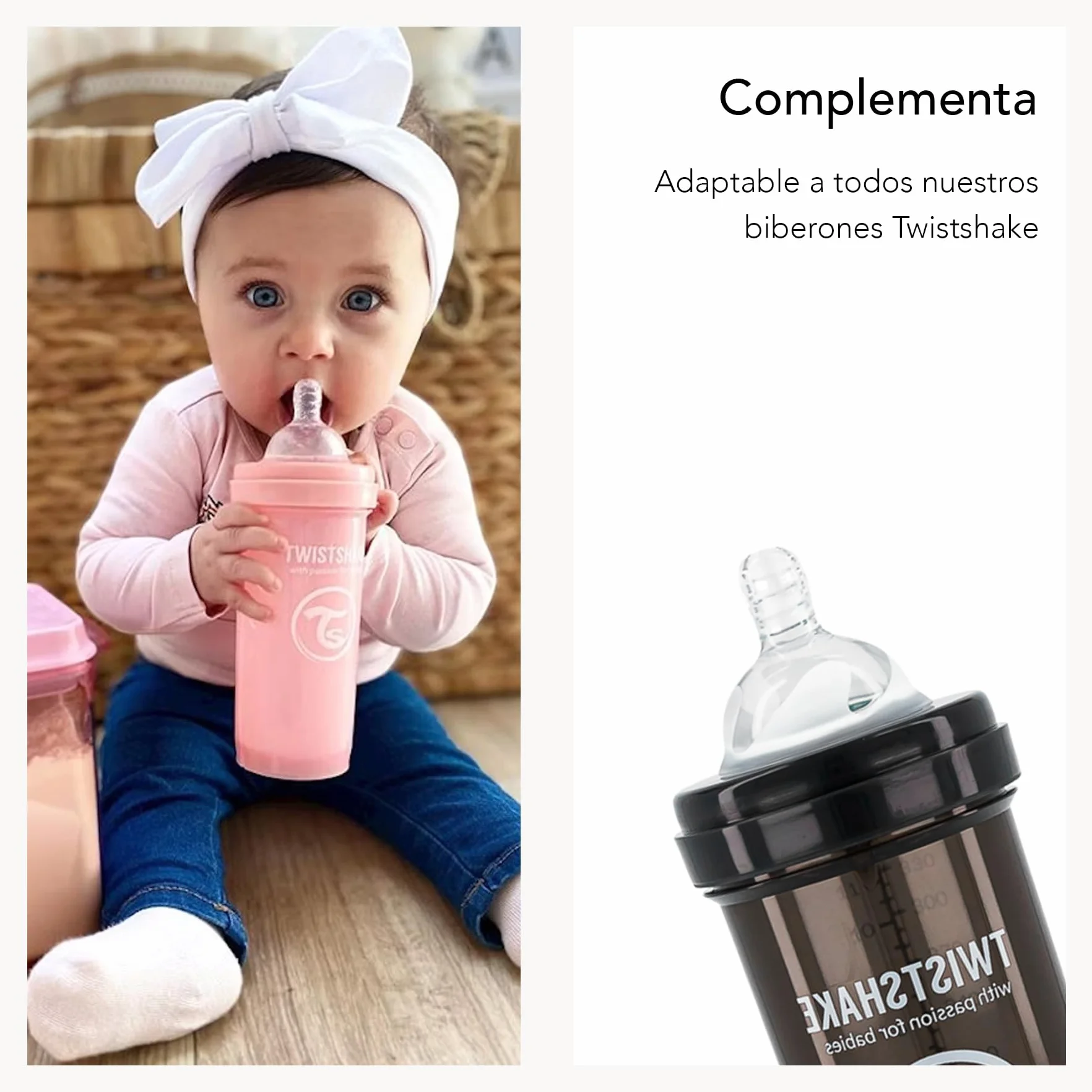 Twistshake Baby Smoczki Antykolkowe - Zestaw 2 (6 Miesięcy+) | Smoczki do Butelek dla Niemowląt o Strukturze Przypominającej Pierś | Miękki Silikonowy Smoczek dla Niemowląt | Bez BPA | Przezroczysty