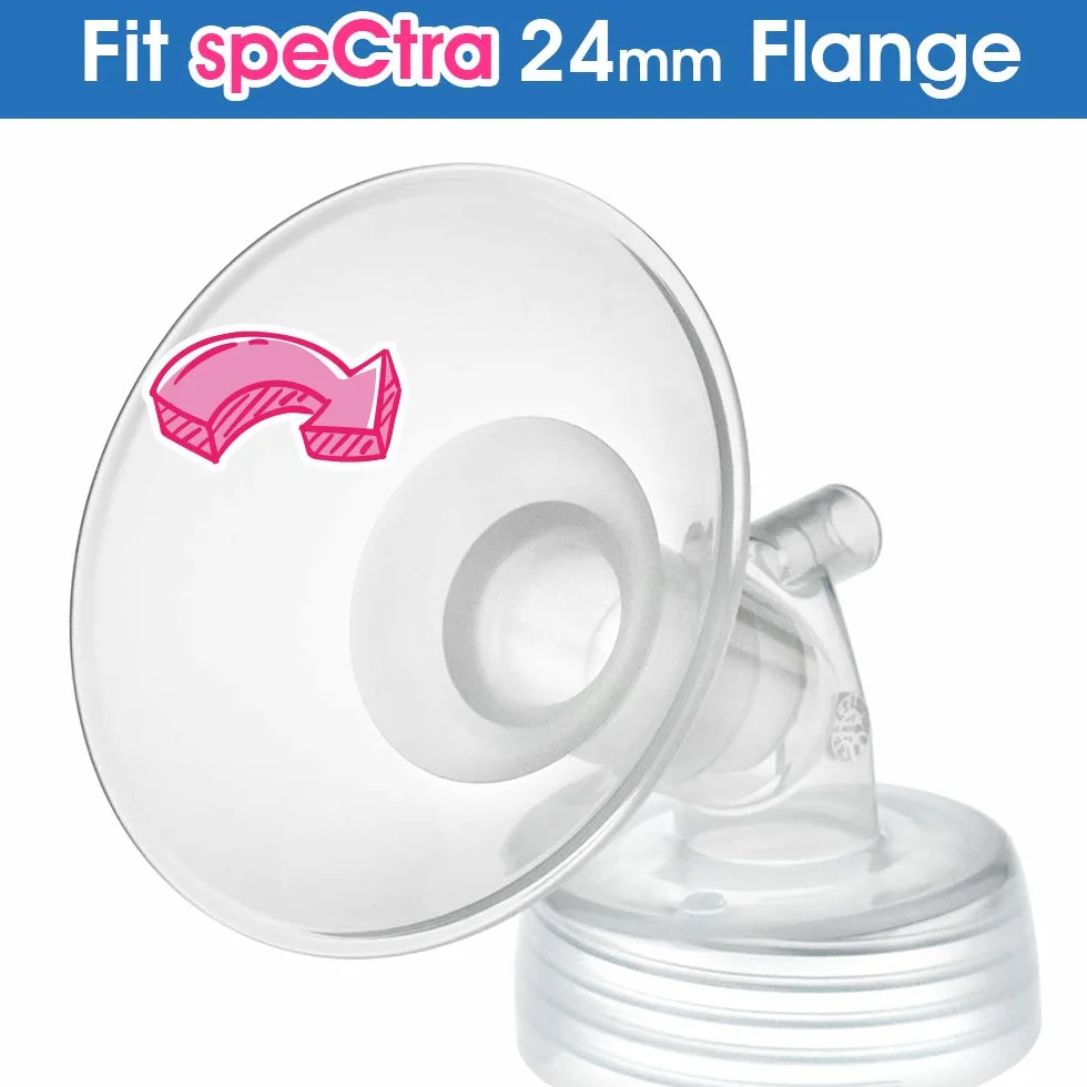 Maymom wkładka do lejka 19 mm, kompatybilna z Medela i Spectra 24 mm, do Freestyle oraz Momcozy S9 S11 S12, pasuje do kubków 24 mm