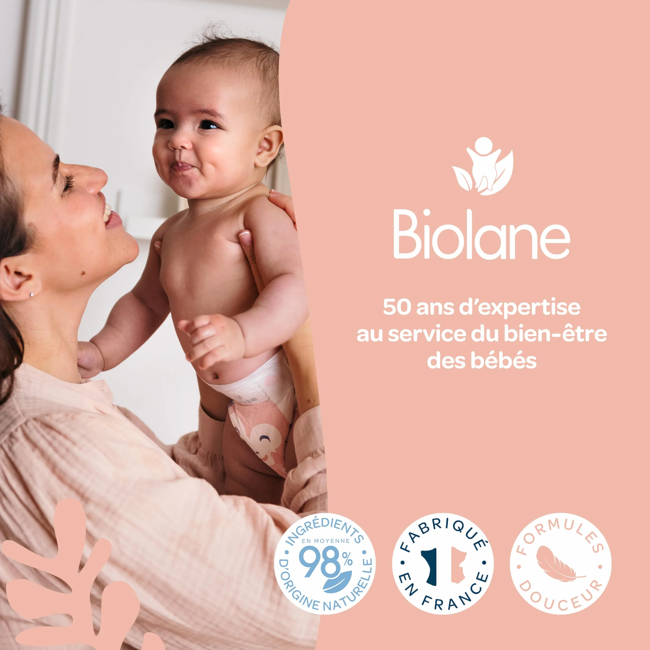 BIOLANE - Mleko toaletowe 750ml - Dziecko - Nowe opakowanie - Czyści twarz, ciało i siedzisko - bez spłukiwania - Miękkie i łagodzące - 99% pochodzenia naturalnego - Wyprodukowano we Francji