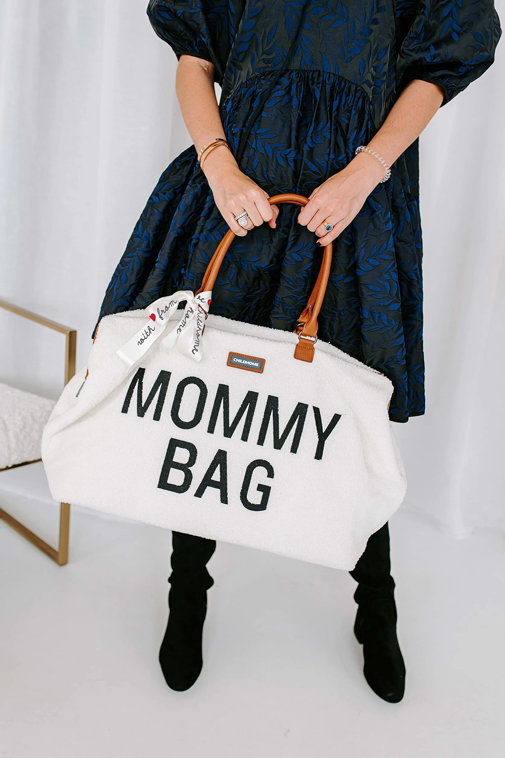 CHILDHOME Mommy Bag torba na pieluchy duża pojemność regulowany pasek na ramię kieszeń izolowana