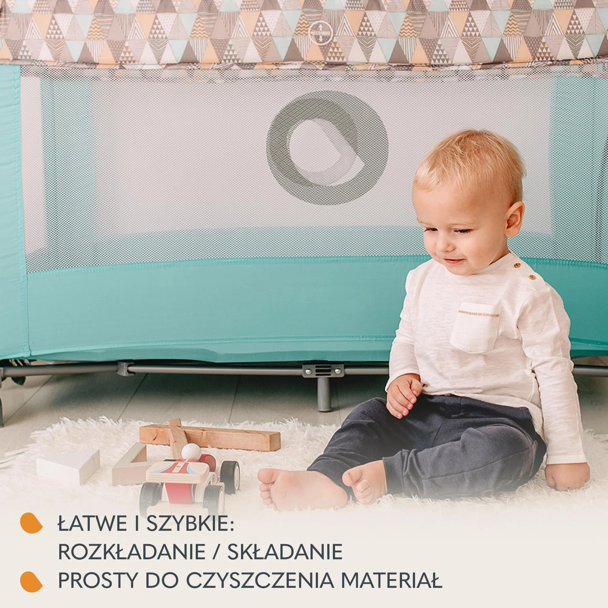 Lionelo Łóżeczko Turystyczne Turkusowy