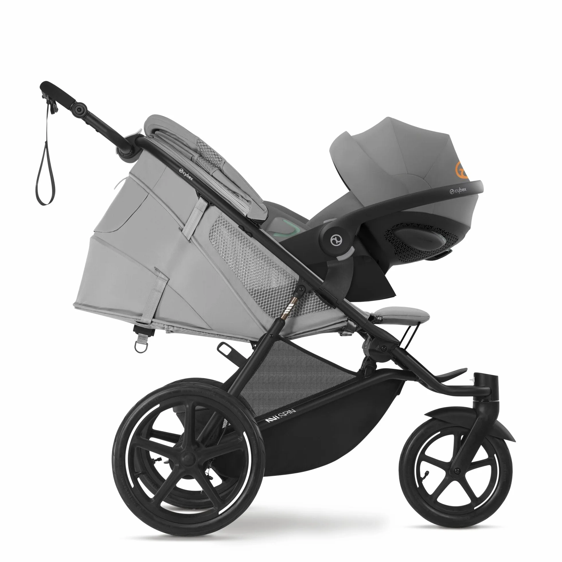 CYBEX Gold Wózek AVI SPIN, Od urodzenia do ok. 4 lat, Max. 111 cm i 22 kg, Miasto, Wózek terenowy i do biegania, Fog Grey