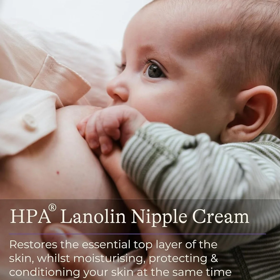 Lansinoh HPA Lanolin Nipple Cream for sore nipple & cracked skin, 100% natural single ingredient, breastfeeding essential, tasteless, odourless, hospital bag, moisturising, 40ml