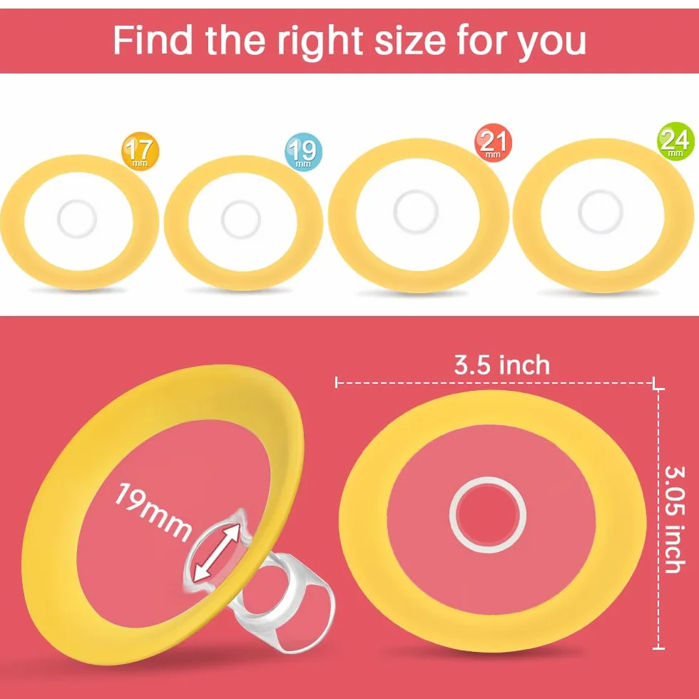 Kołnierze owalne 19 mm do laktatora Medela Symphony Swing Maxi Harmony Personalfit Flex