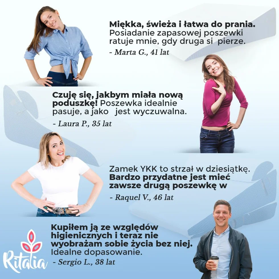 Poszewka na Poduszkę Klin 60x48x30 cm Bambus OEKO-TEX Antyrefluksowa Czytania