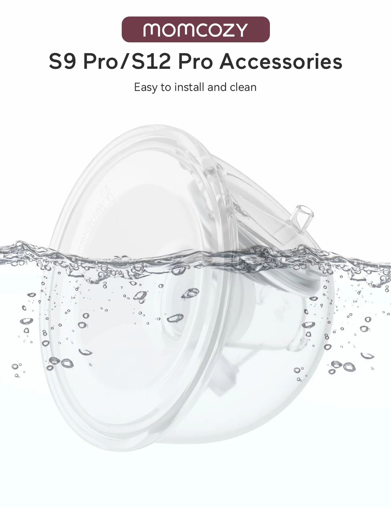 Momcozy Kompletny zestaw kolektorów do odciągania mleka S9 Pro/S12 Pro 180 ml z kołnierzem z pojedynczą uszczelką