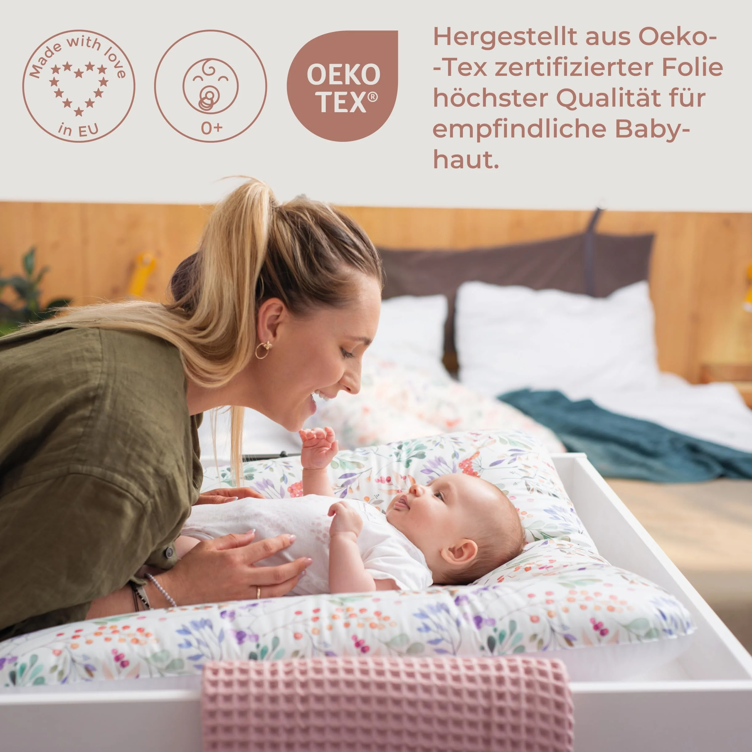Ceba Baby® miękka przewijanka 50x70 cm podkład do przewijania wodoszczelna zmywalna OEKO-TEX Standard 100