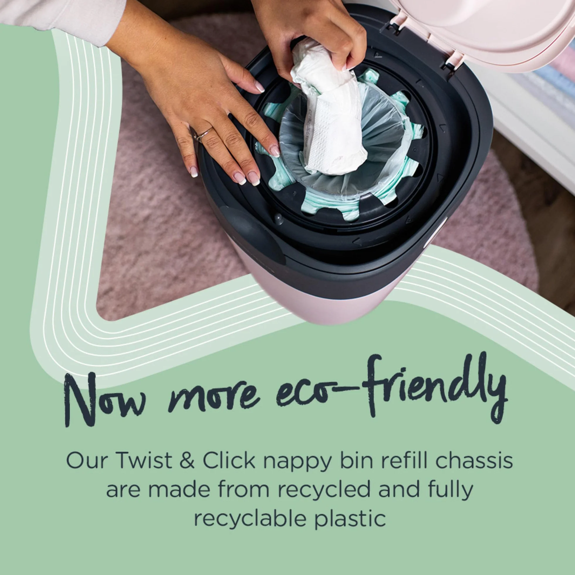 Tommee Tippee Simplee Sangenic kosz na pieluchy szary