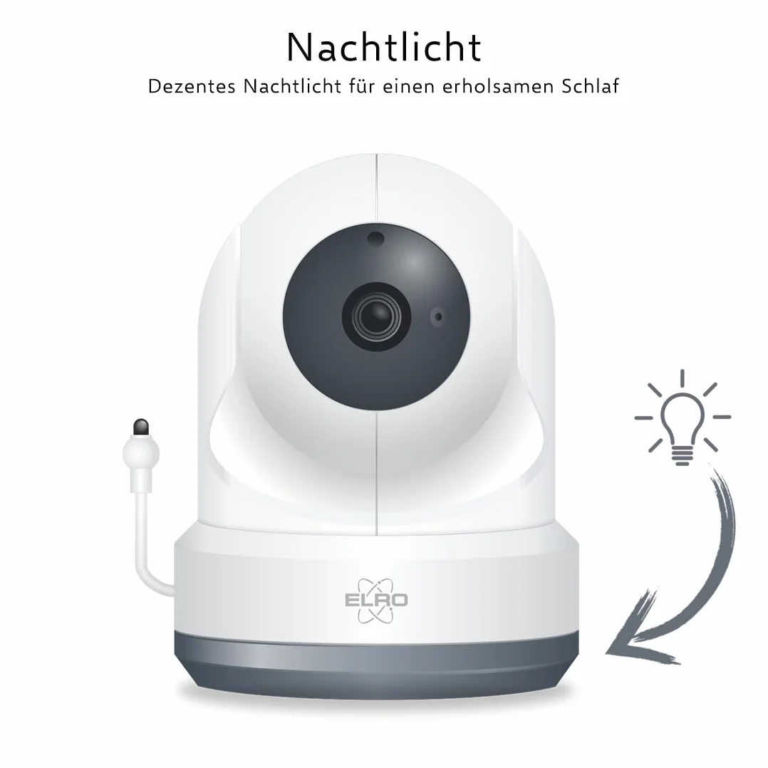 ELRO BC4000 Baby Monitor Royale Full HD niania elektroniczna z ekranem dotykowym 12,7 cm