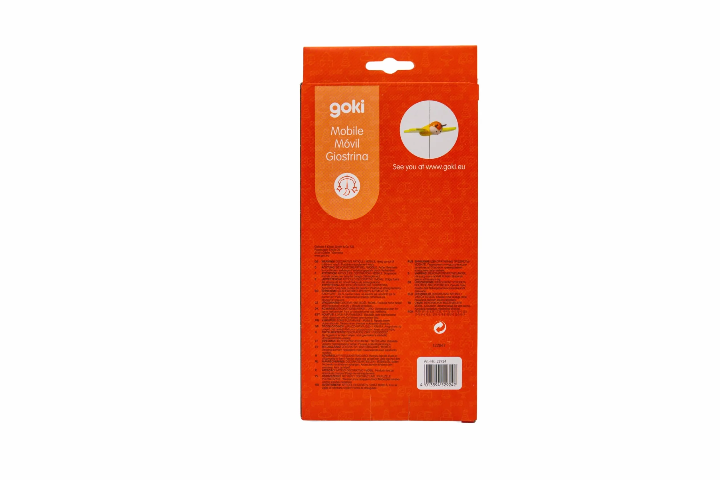 Goki 3-D mobilna wiosenna łąka wisząca zabawka