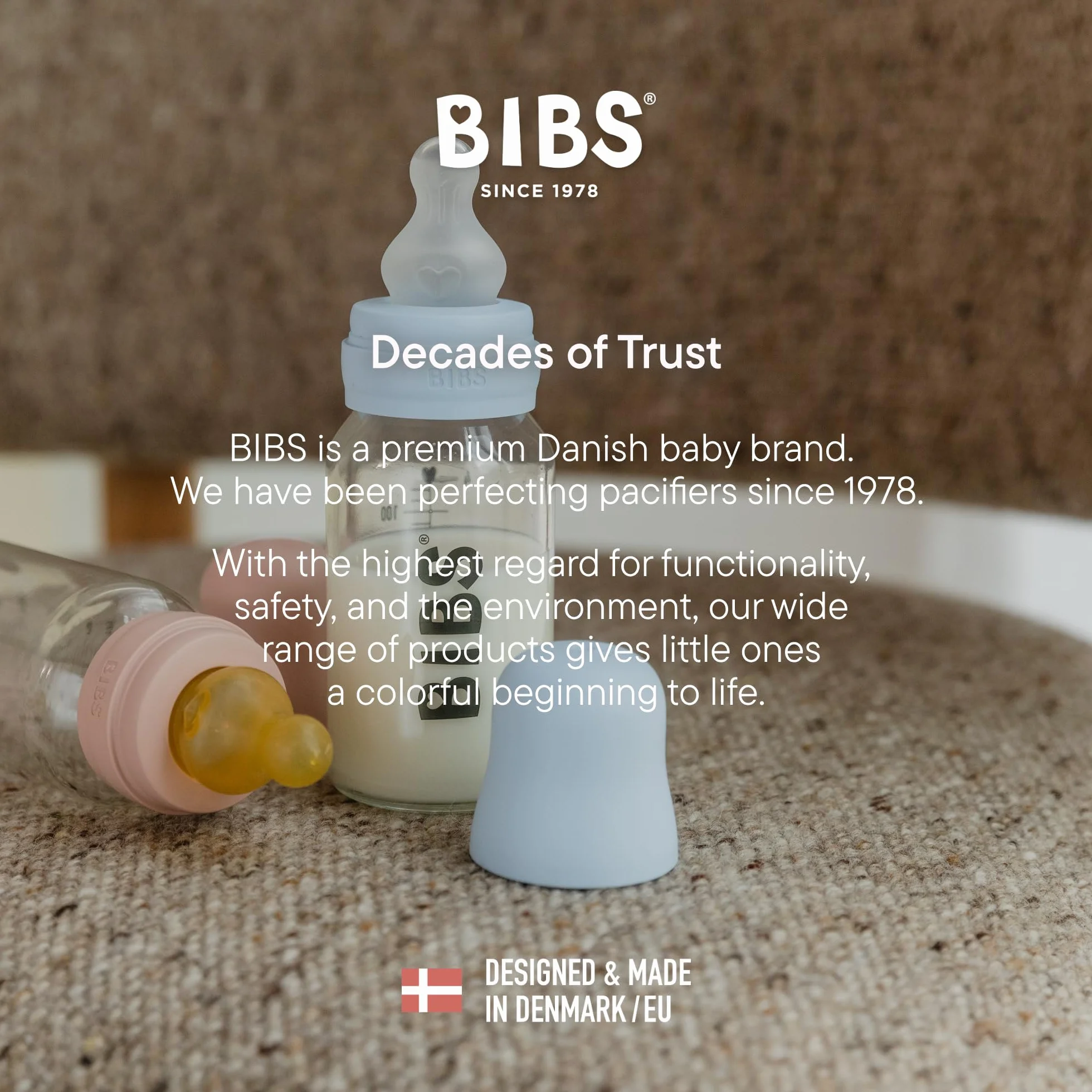 BIBS 2-pak smoczek do butelek. Antykolkowy. Extra smoczek do butelek Bibs dla niemowląt. Okrągły kształt smoczka. - Kauczuk naturalny/lateks. Fast Flow