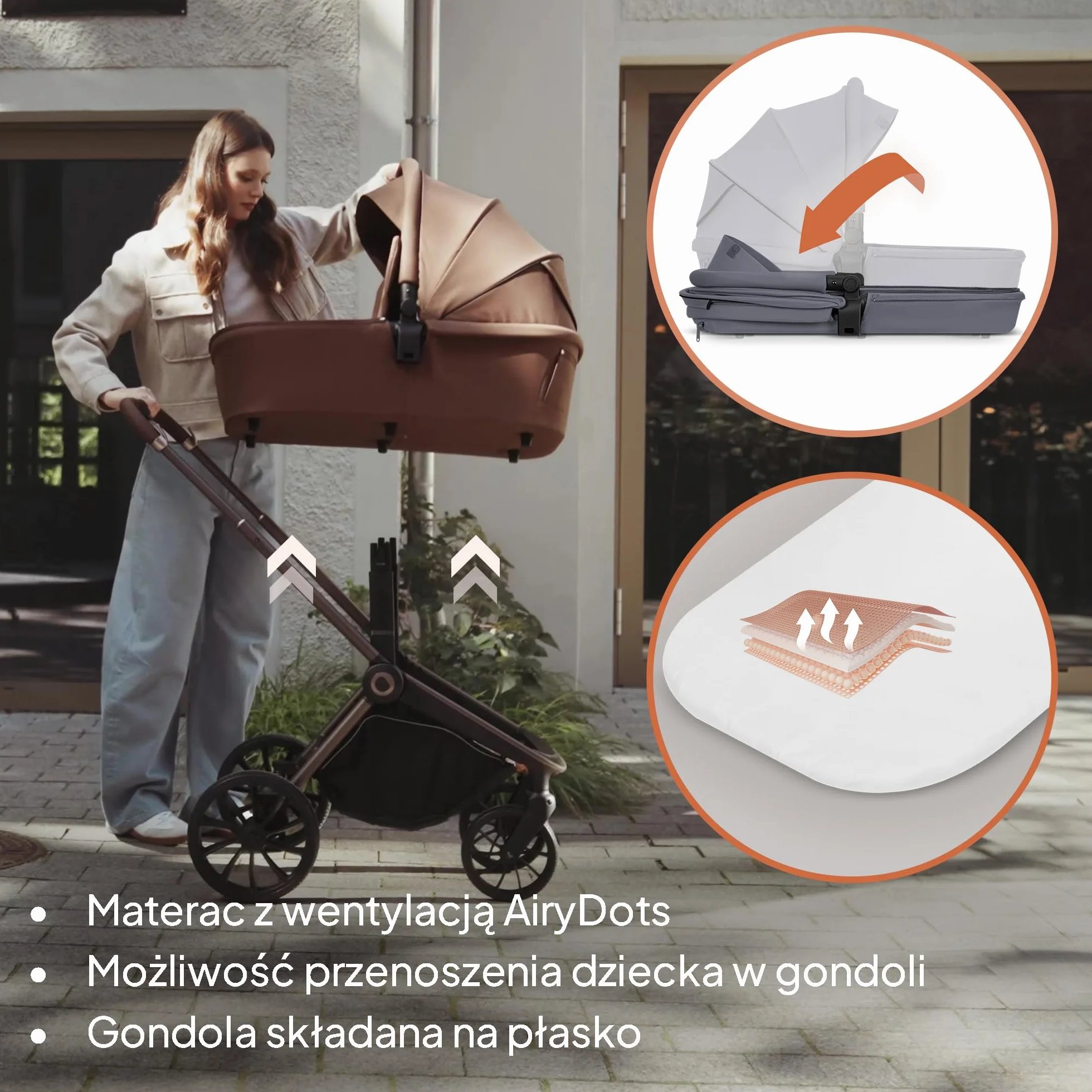 LIONELO MIKA PLUS 3 w 1 Wózek Spacerowy Dziecięcy 0-48 miesięcy do 22 kg Gondola do 9 kg Fotelik Samochodowy Nosidło do 13 kg, Regulacja Oparcia, Amortyzacja, Koła 360° Budka XXL (Szary)