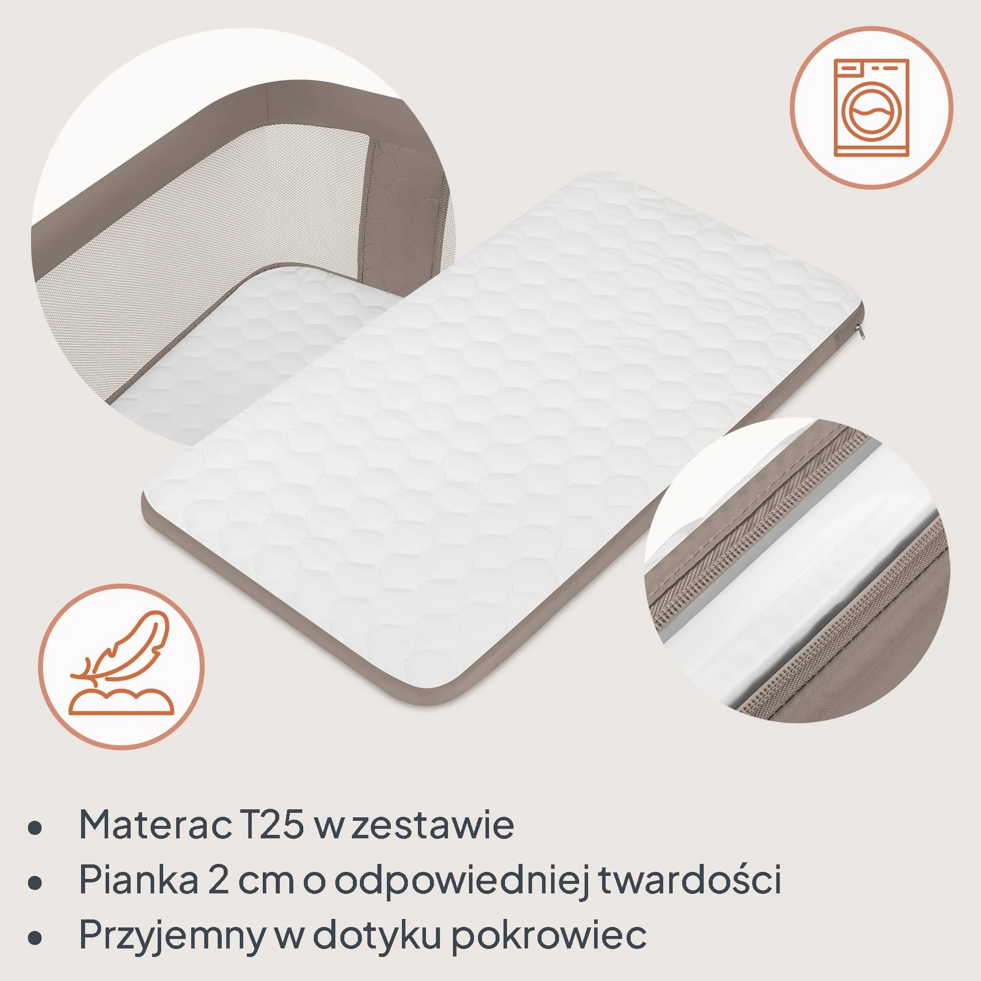 Lionelo PARI łóżeczko nocne 3 w 1 regulowane 6 poziomów kołysanie pochylany materac siatka zamykane kółka torba podróżna