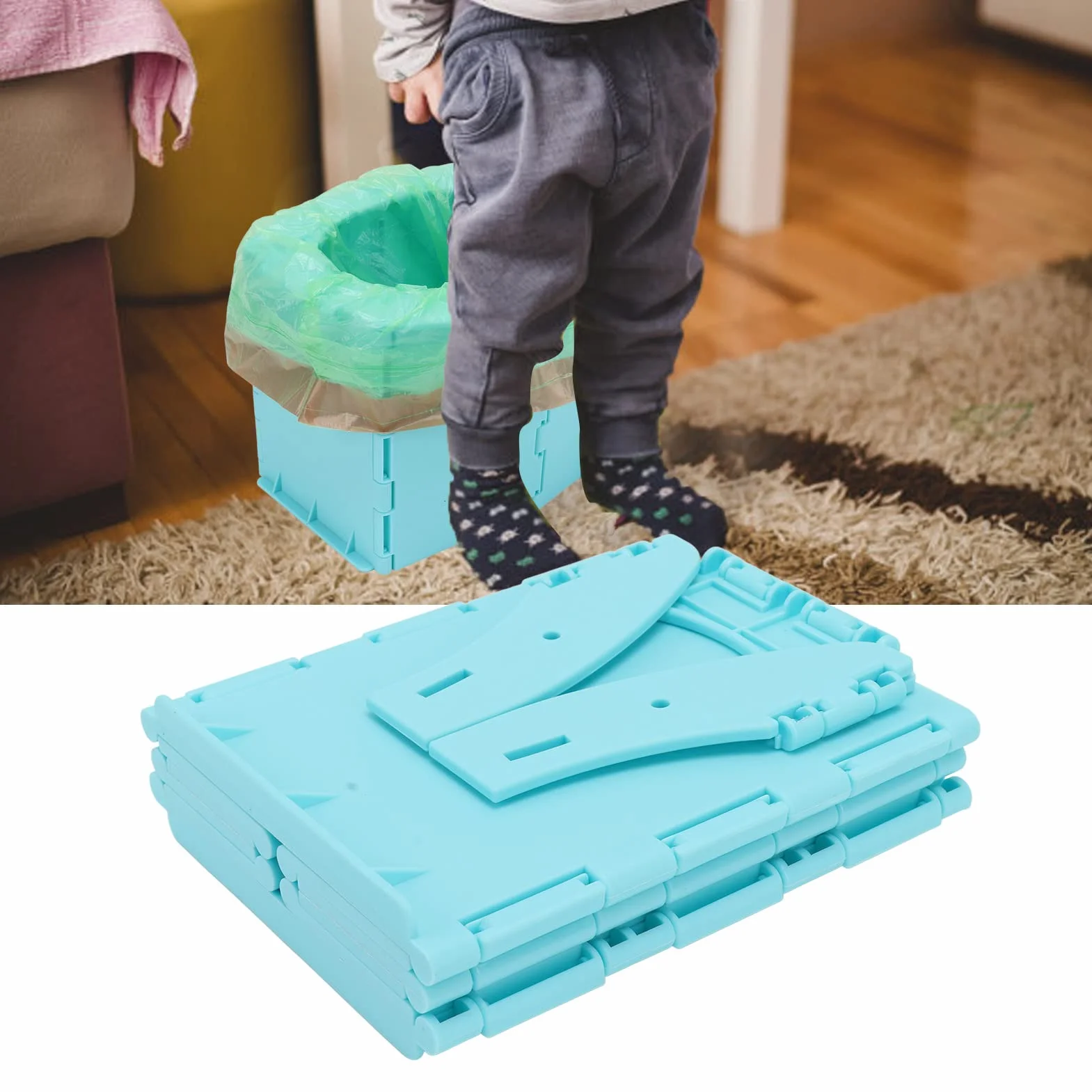 Travel Potty for Kids Reusable Portable Folding Toddler Toilet Outdoor Camping