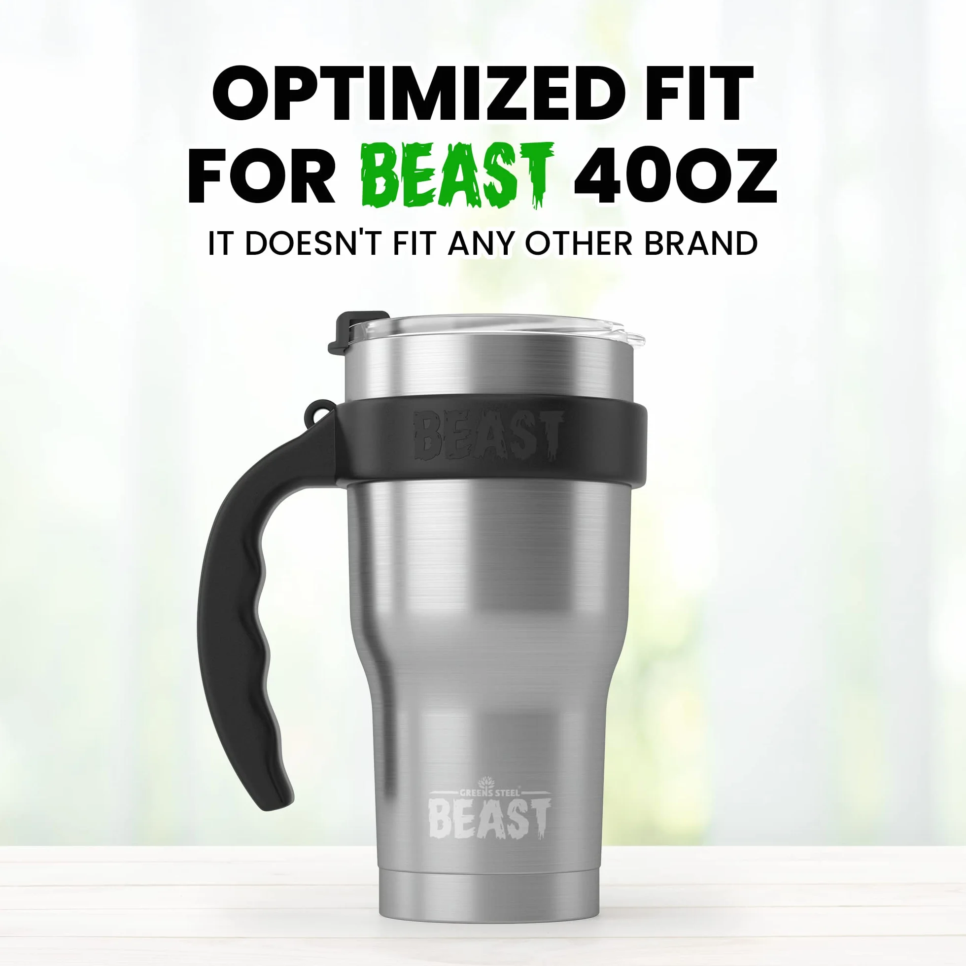 Greens Steel Uchwyt do kubka Beast 1,134 g antypoślizgowy podróżny