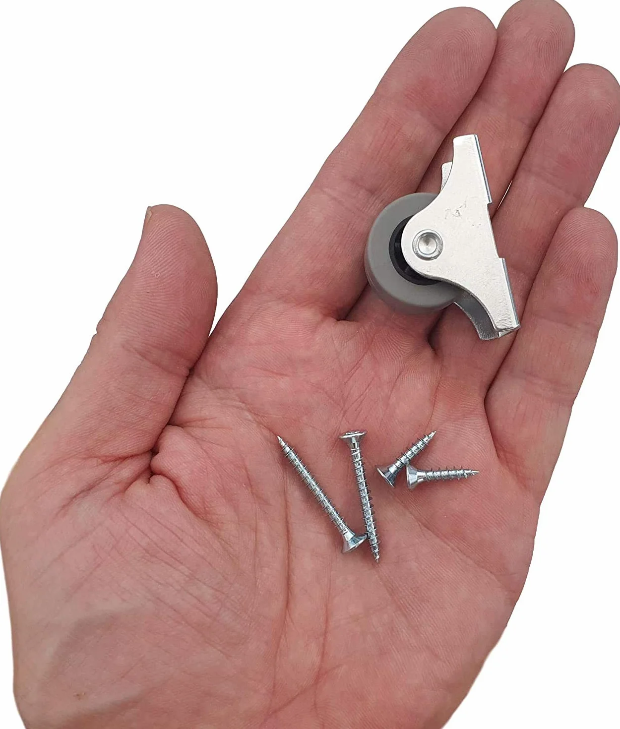 Zestaw mini miękkich gumowych kółek z metalową płytą i śrubami do mebli, 30 mm