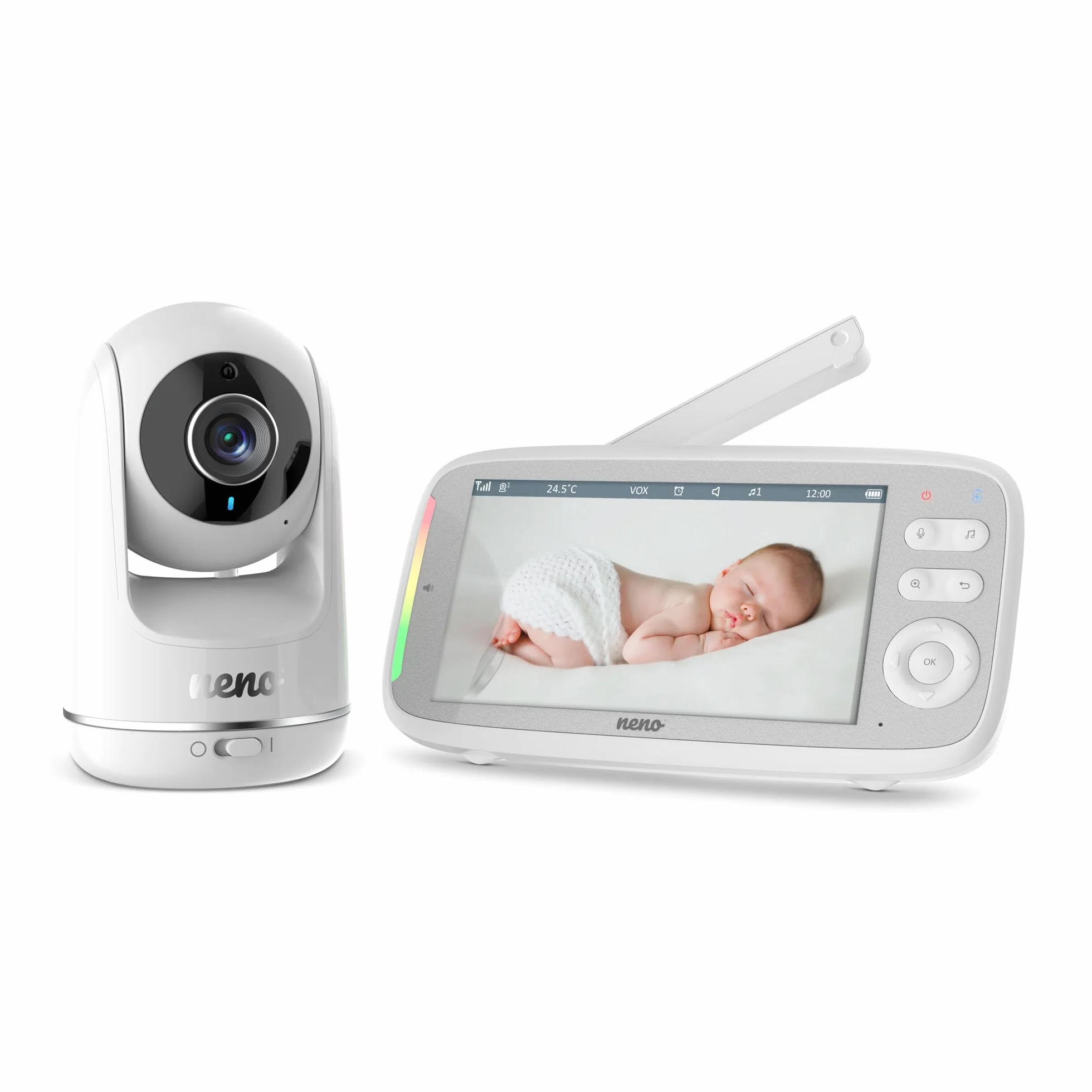 NENO Vista WiFi Baby Monitor Full HD 5" LCD Zasięg 50 m Noktowizor