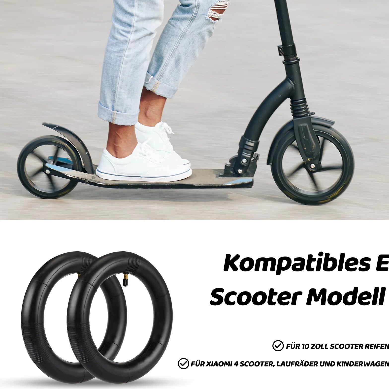 2 sztuki 254x54 mm węże do hulajnogi elektrycznej, węże zapasowe do Xiaomi E Scooter 4/4 Pro, wózka dziecięcego, rowerka dziecięcego i Baby Jogger, 254 mm wzmocniony wężyk do opon, odporny na zużycie