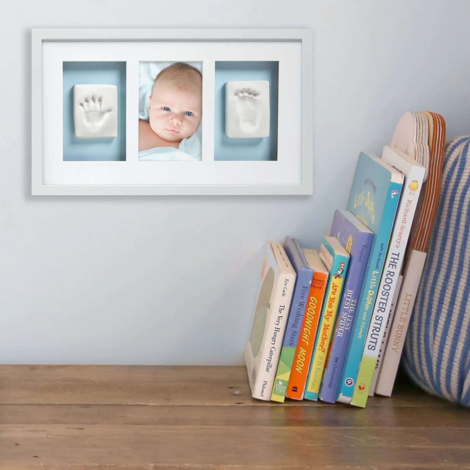 Pearhead Odciski niemowląt noworodka odcisk dłoni i odcisk stopy luksusowa ramka na pamiątkę, nowa mama prezent na niedzielę matki, Dzień Matki, P63000-N