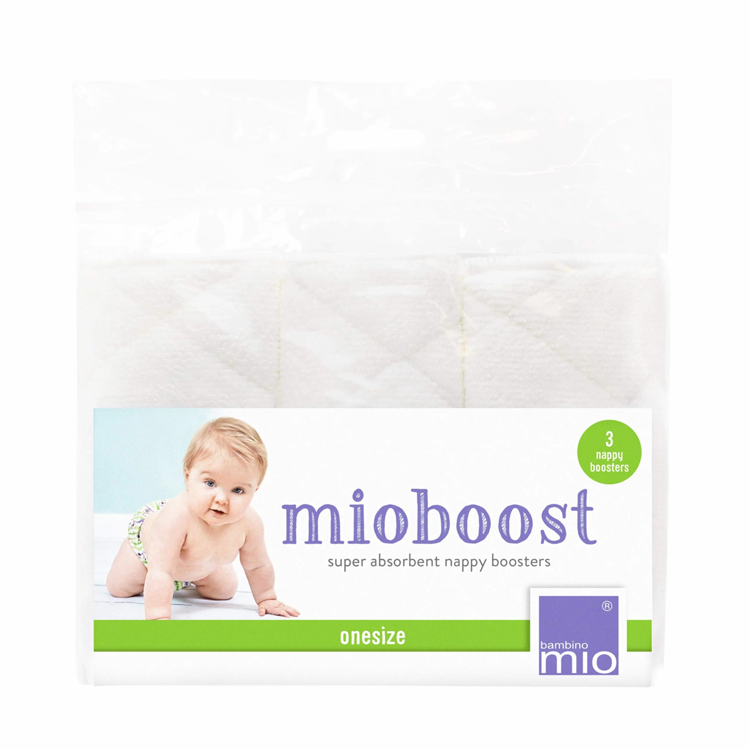 Bambino Mio, Mioboost Classic płaska wkładka do pieluszek maksymalizuje chłonność, biała, 3 szt. (1 szt.)