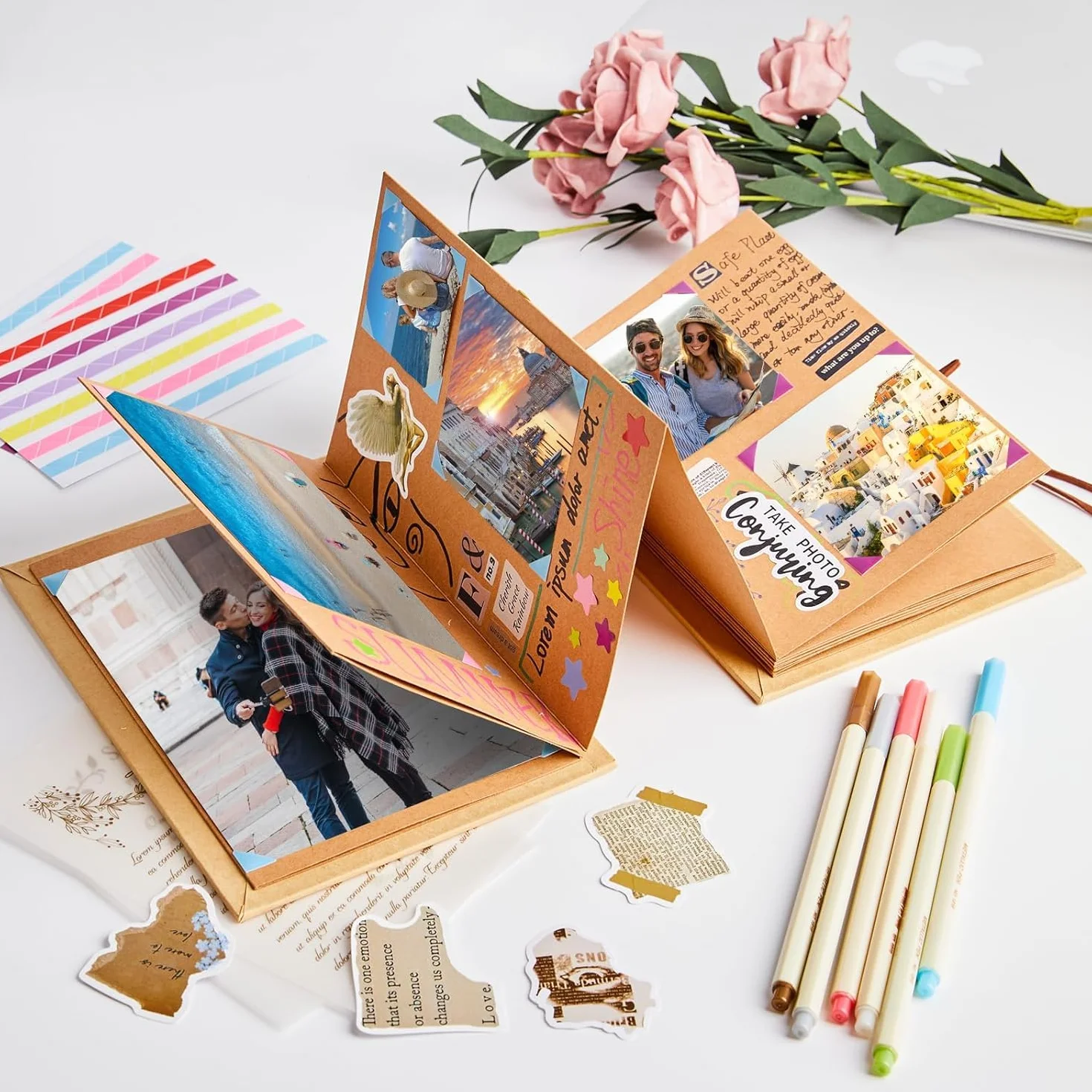 ERBO Album fotograficzny z możliwością personalizacji (17,5 x 11,5 cm), mały album na zdjęcia, album na zdjęcia, mały album na zdjęcia lub prezent urodzinowy