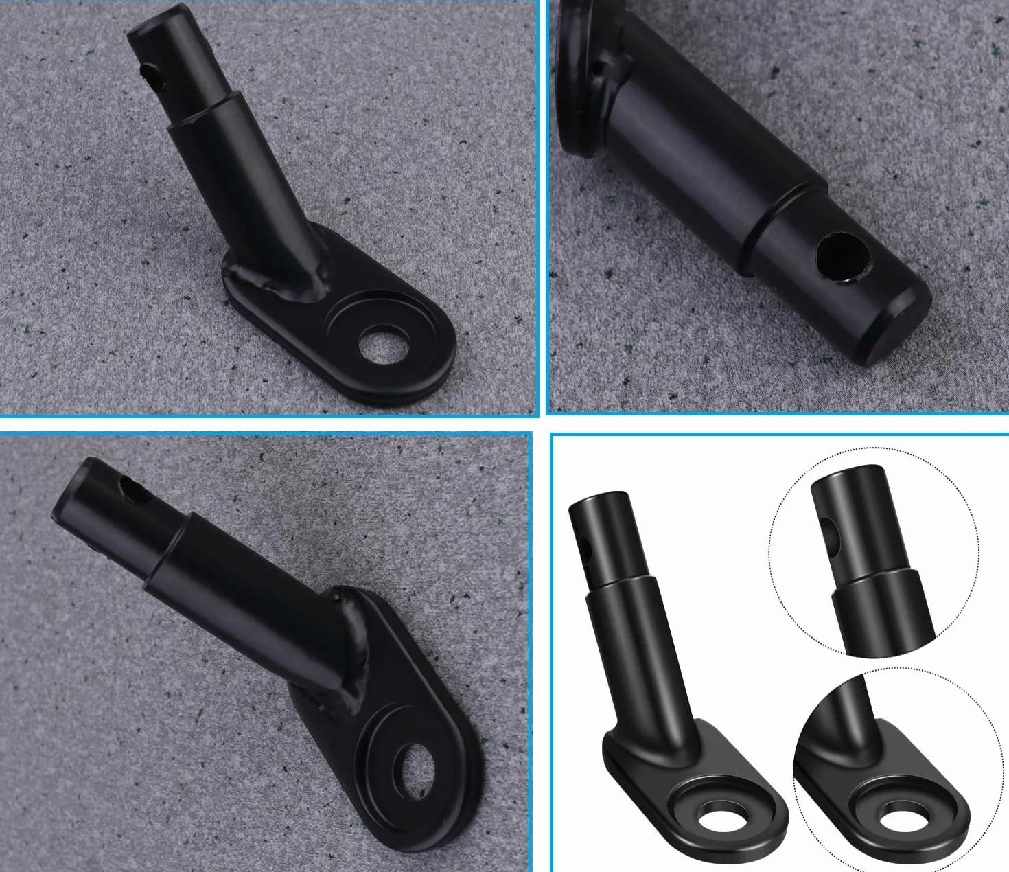 Przyczepka rowerowa, hak holowniczy, adapter do przyczepy rowerowej, z trzpieniem zabezpieczającym, przyczepka rowerowa, 2 sztuki w zestawie
