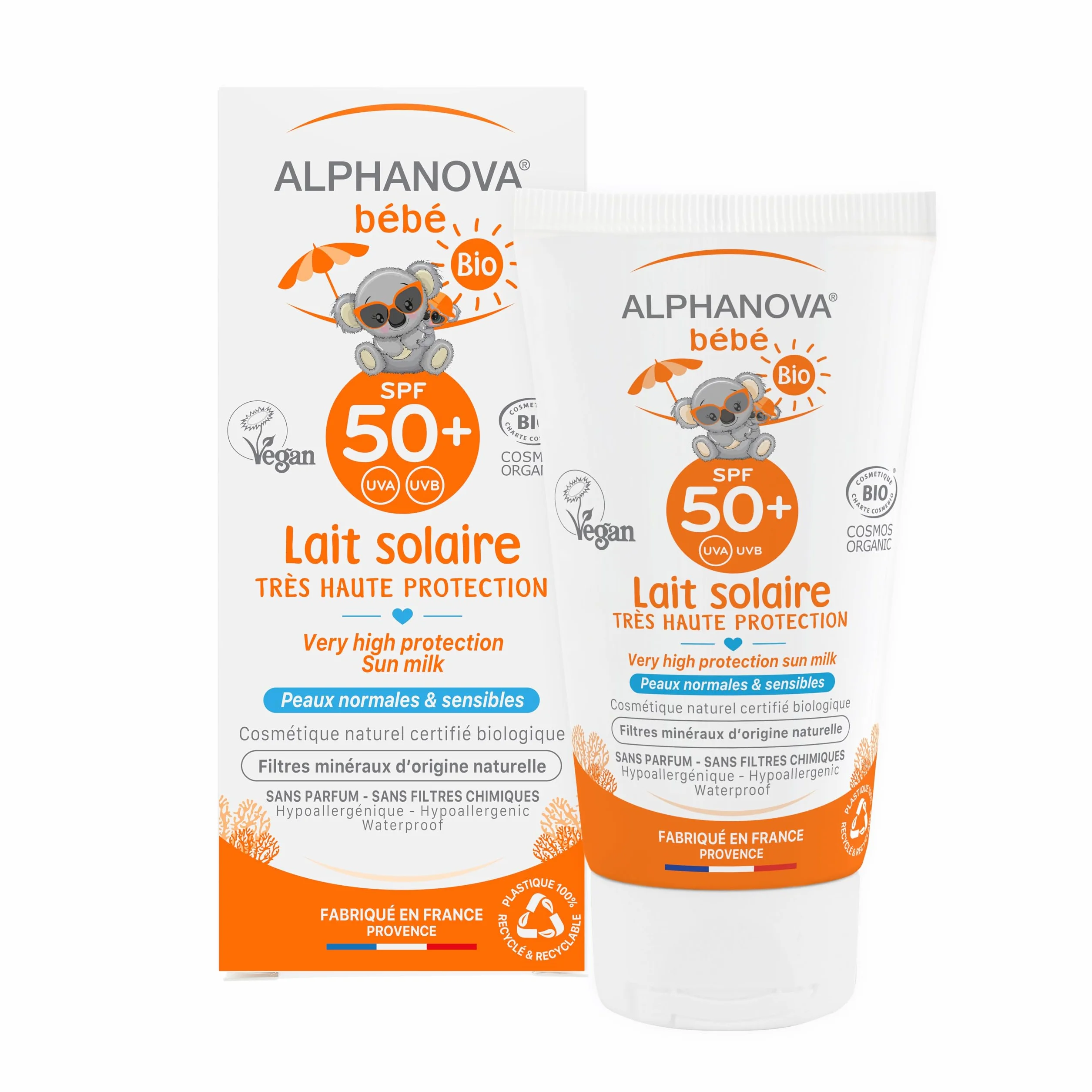 Alphanova Sun Bio, Baby Sun Milk - SPF 50+, 4,4 uncji