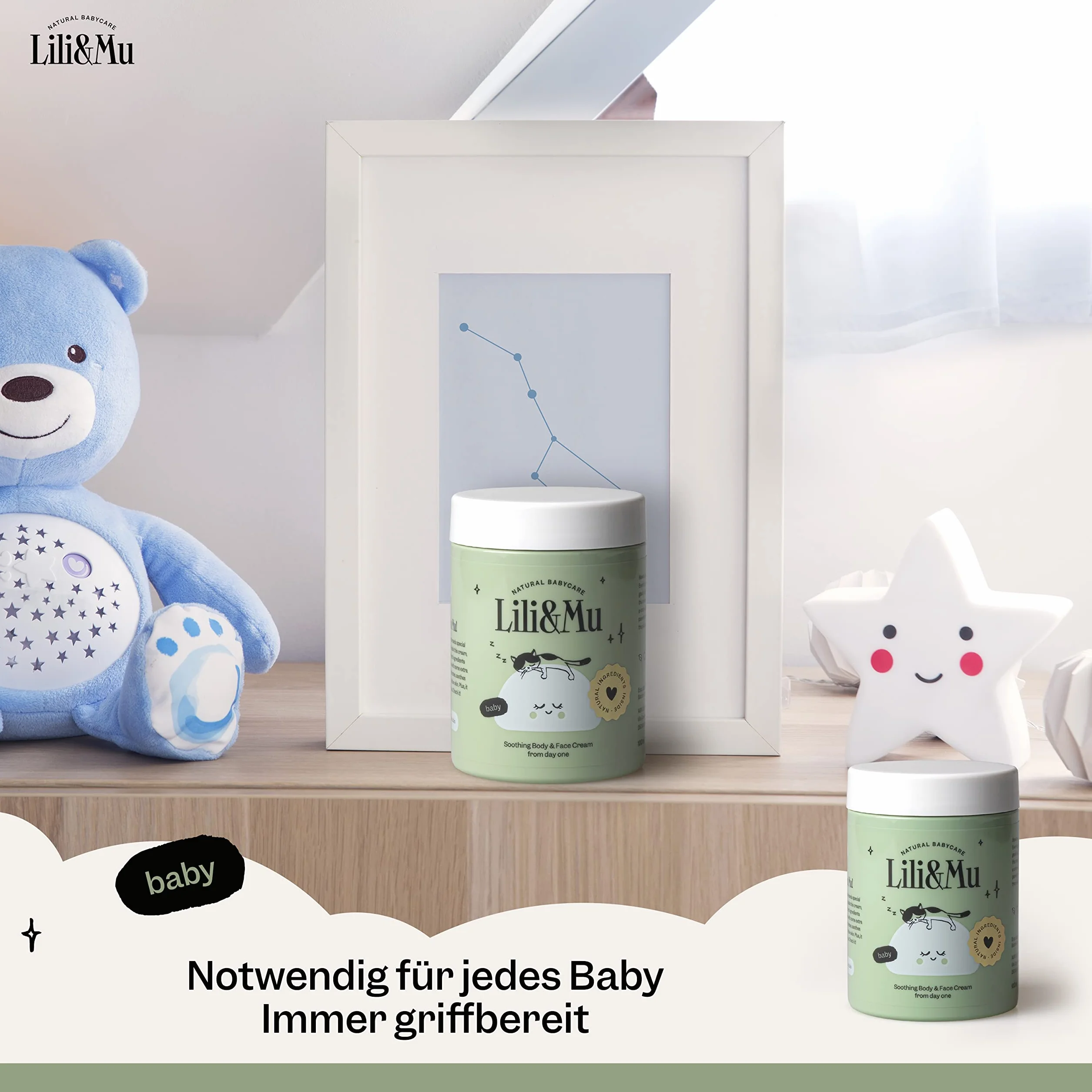 Lili&Mu Baby Krem nawilżający do twarzy i ciała 100 ml z masłem shea i ekstraktem z kwiatów nagietka