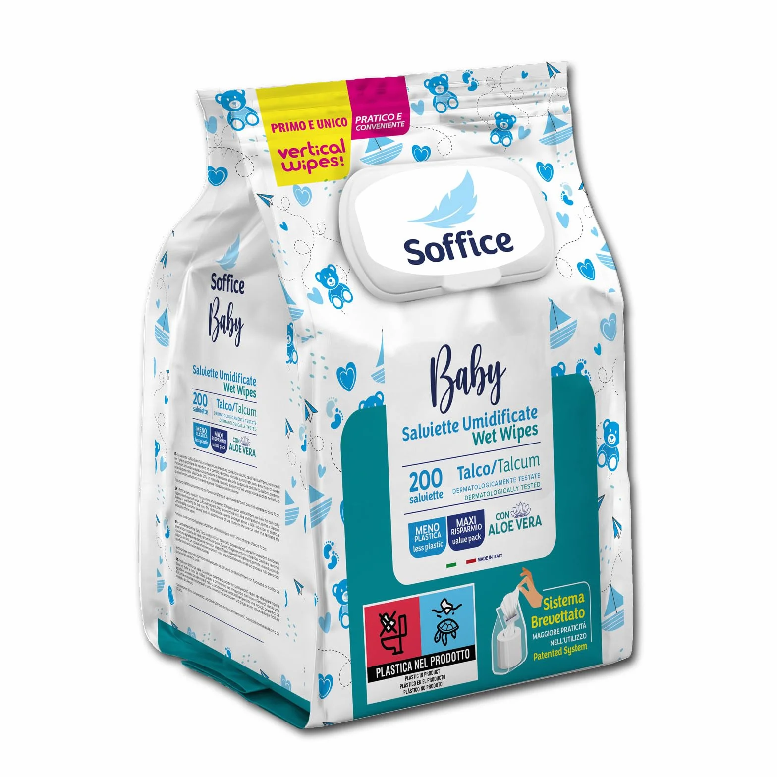 Chusteczki nawilżające dla niemowląt (1600 chusteczek) - Baby Wipes 8 sztuk 200 szt. Talk Pop-up | Akcesoria i produkty higieniczne dla niemowląt, chusteczki czyszczące do przedszkola i wymiany