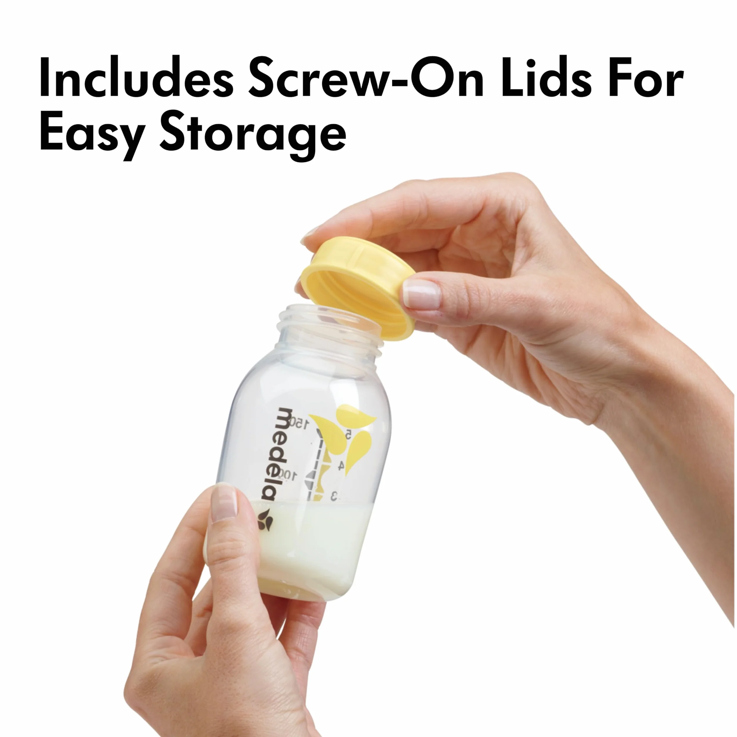 Medela 7612367010955 Pojemnik, Żółty, 150 ml x 3