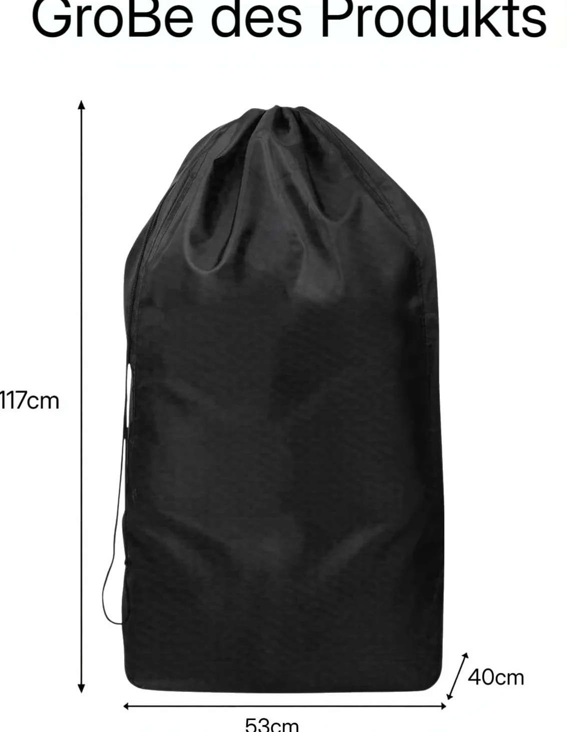 Torba transportowa do wózka dziecięcego 117 x 53 x 33 cm czarna