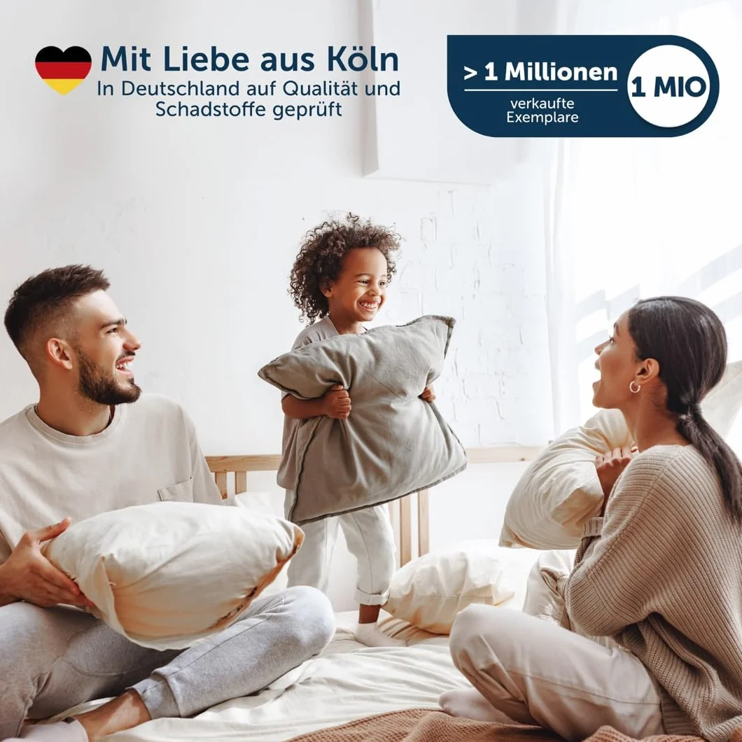 Blumtal Ochraniacz na materac 140 x 200 cm, zestaw 2 szt. – wodoszczelna nakładka na materac 70 x 140 cm z 80% bawełny – certyfikat Oeko-Tex. Podkładka na nietrzymanie moczu nadaje się do prania w