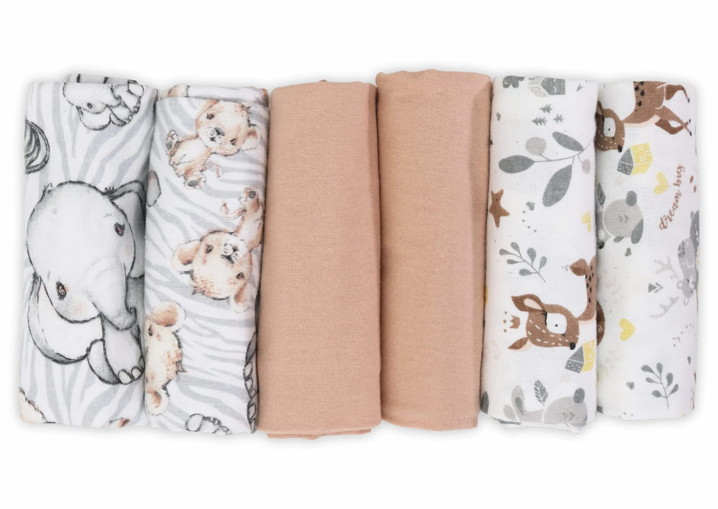 Chusteczki Molton 5 szt. 80x80 cm 100% bawełna flanelowe pieluchy dla dziecka